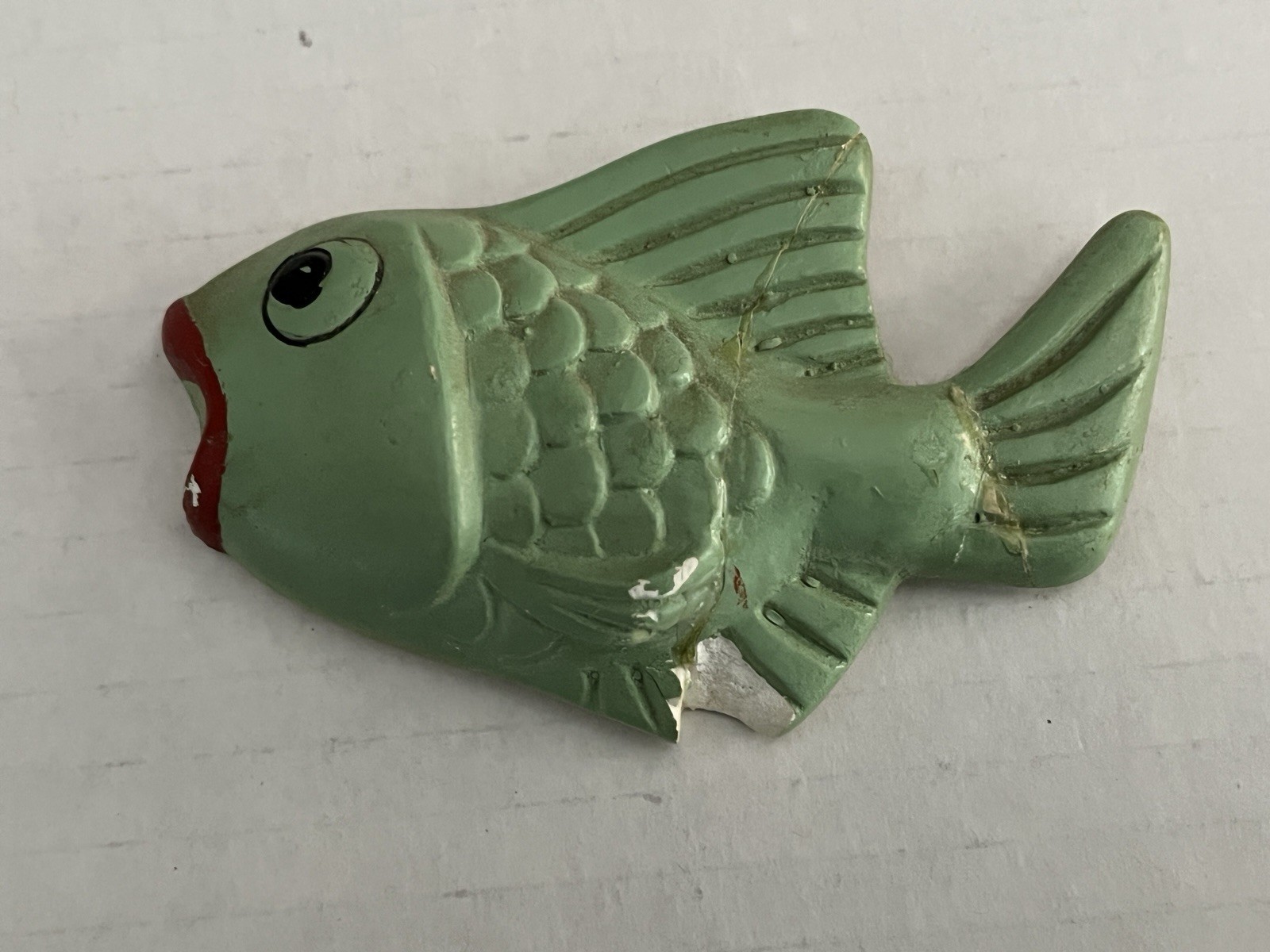 Vintage 60’s Miller Studio Chalkware Fish Anthropomorphic Blue Pink 9” W/Kids