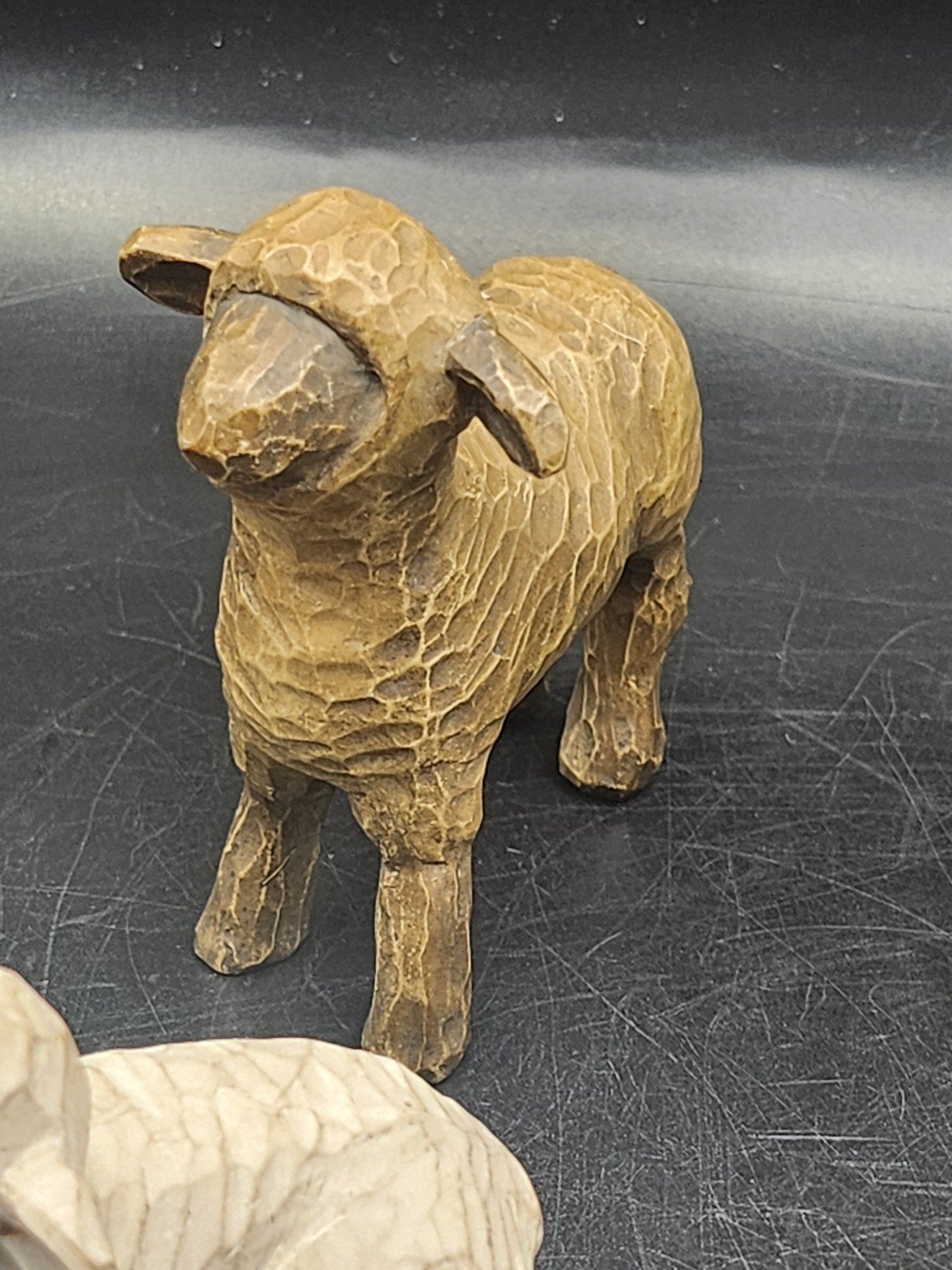 2002 Willow Tree Sheep Standing/Sitting Set Of 4 Nativity Figures Brown/Beige