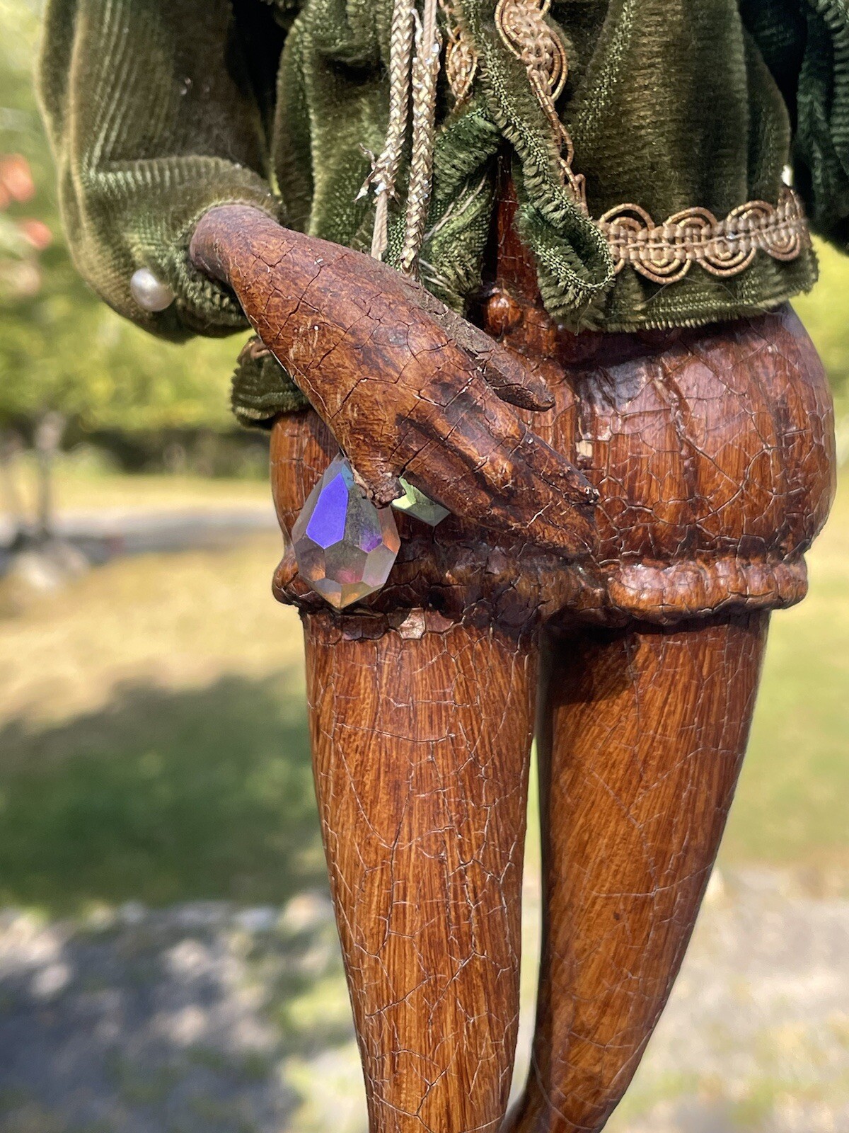 Wooden Composite Hollywood Regency Mid Century Sculpture Elf Figurine Pixie