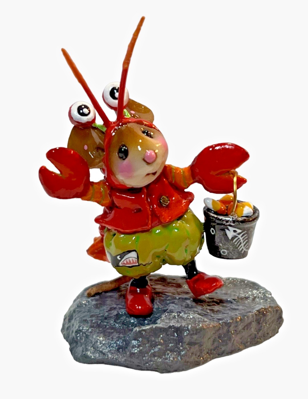 WEE FOREST FOLK SPECIAL COLOR SMALL WORLD LOBSTER TREATER WITH SHARK PANTS