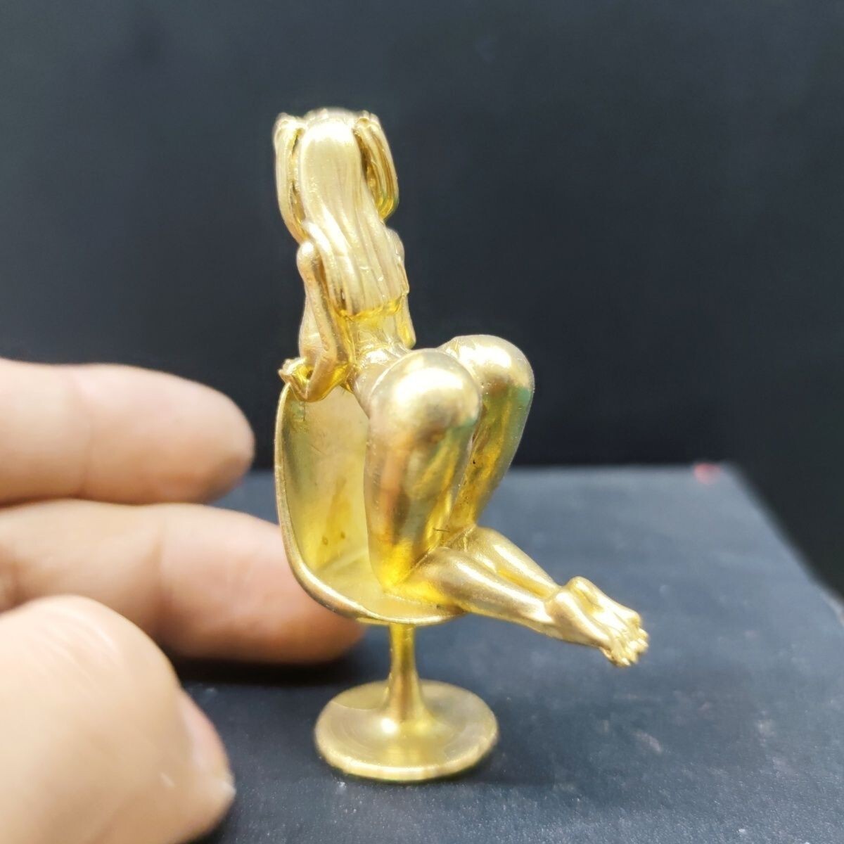 Solid Brass Anime Beauty Girl Model Statue Sexy Body Art Figures Table Ornaments
