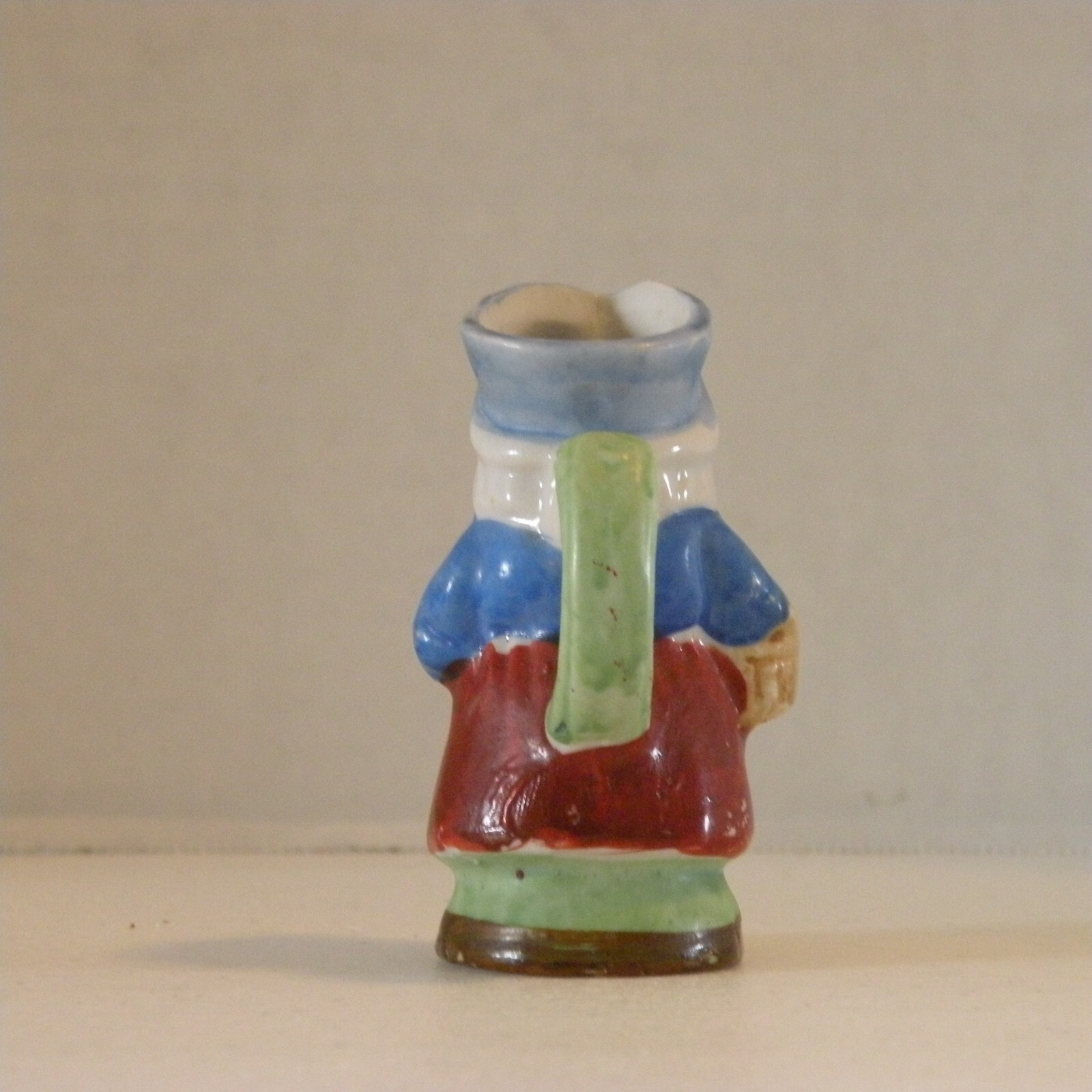 Vintage Mini Toby Style Ceramic Colonial Woman Mug Jug Made in Occupied Japan