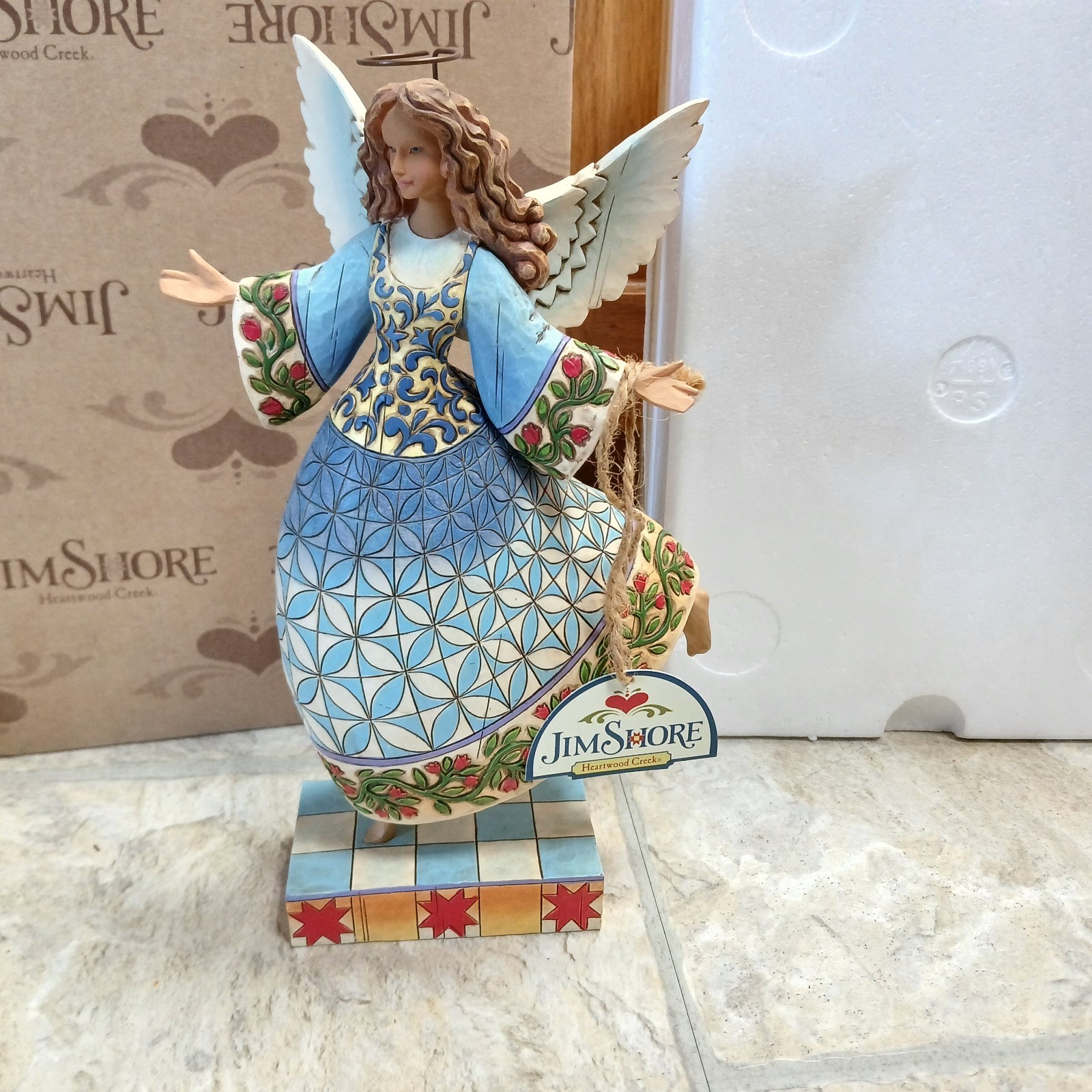 Jim Shore Heartwood Creek Angel Figurine Heavenly Dancer 4007669 Blue Dress 2006