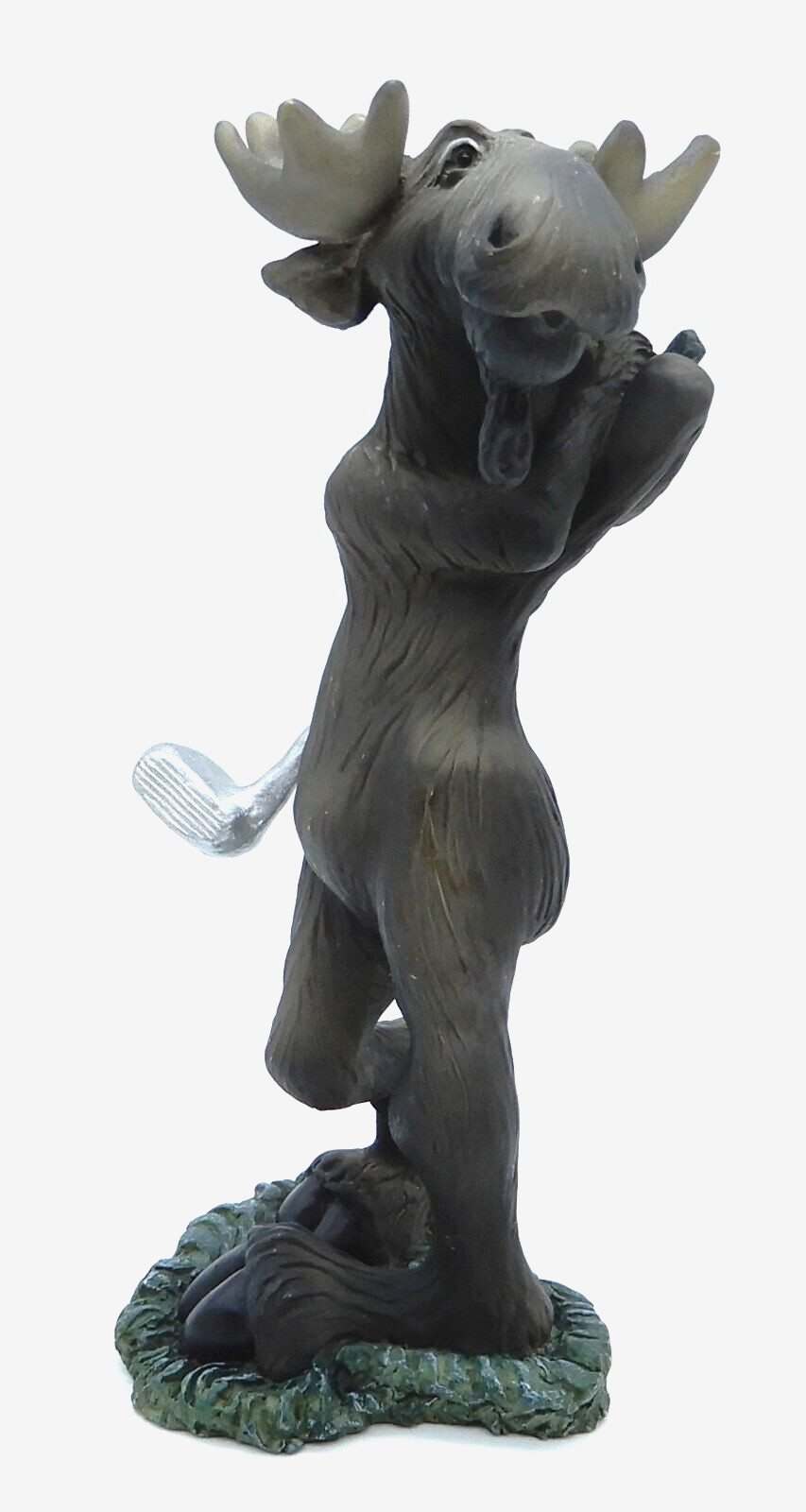 Big Sky Carvers Bear Foots Mooses Golfing Moose Figurine 8″ Tall