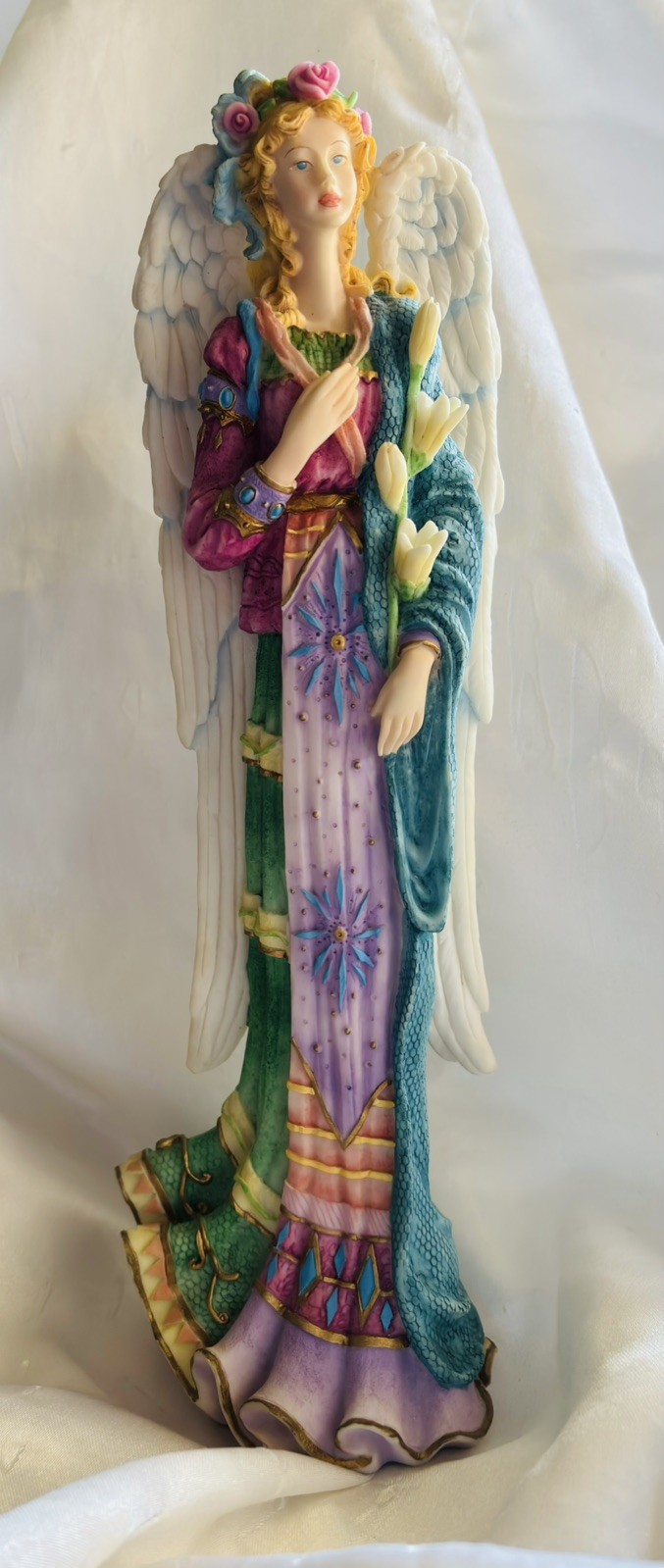 VINTAGE 1997 LENOX THE ANGELS OF LIFE COLLECTION THE ANGEL OF PEACE 11.5″