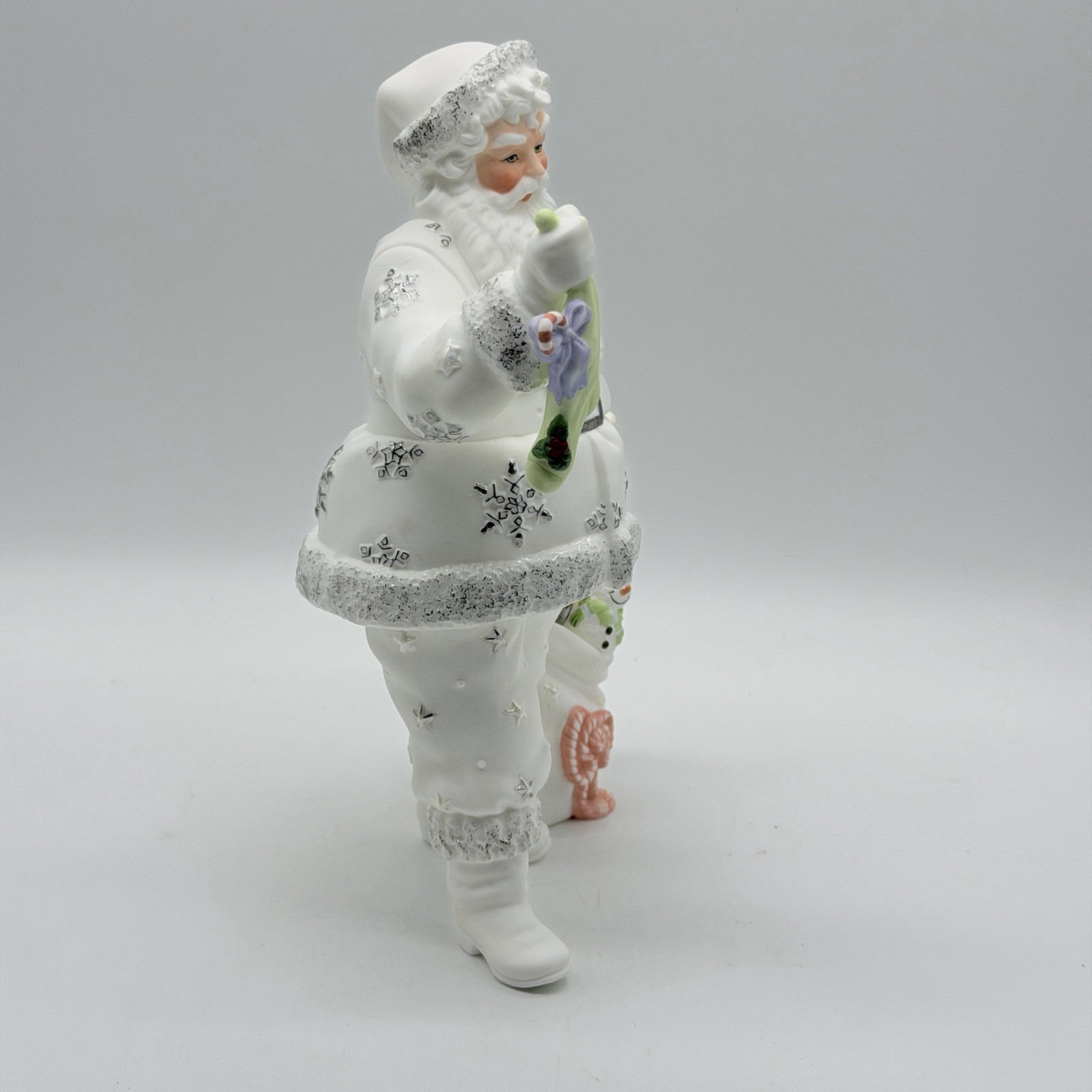 Lenox Platinum Classics Figurine Santa’s Christmas Magic 9”H White Holiday 2002
