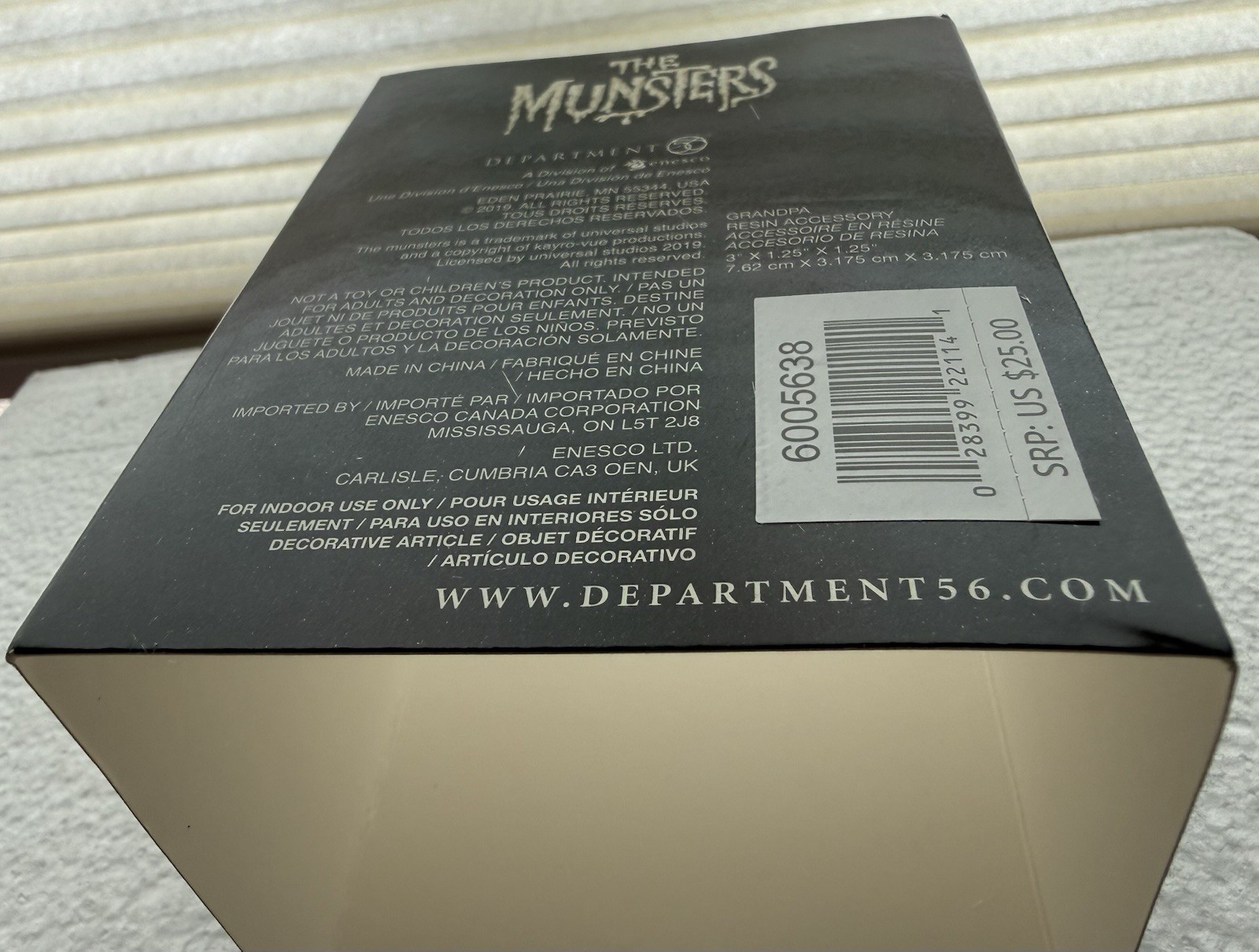 Department 56 The Munsters Village Grandpa Figurine 6005638 RARE New (Face Dark)