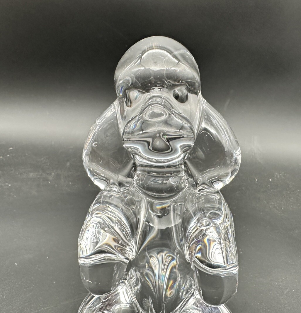 Sevres France Crystal Poodle Begging Sitting Dog Figurine 8″ EUC