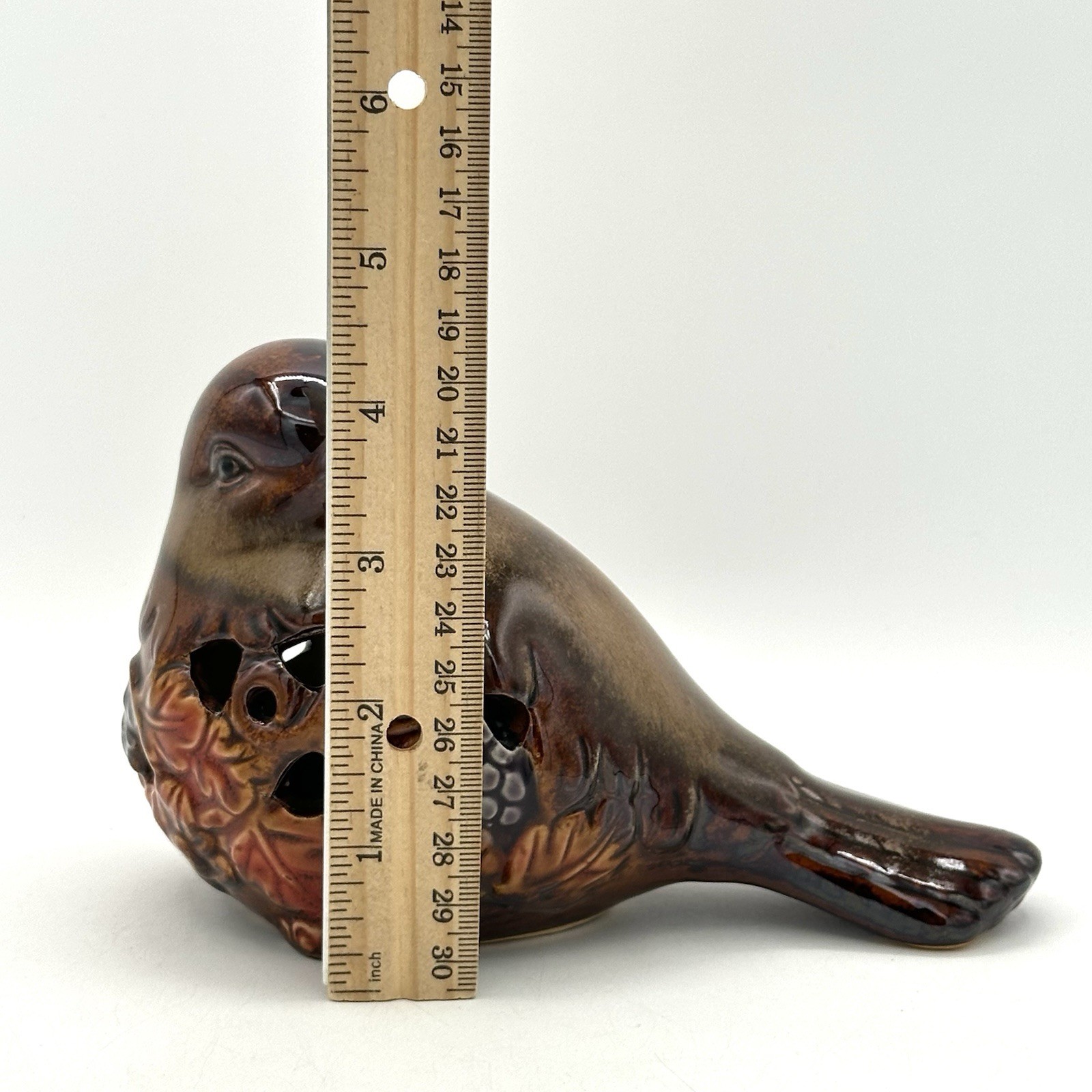 Colorful Ceramic Bird Home Decor Figurine 4.5 X 6 Inches Very Pretty And Glossy