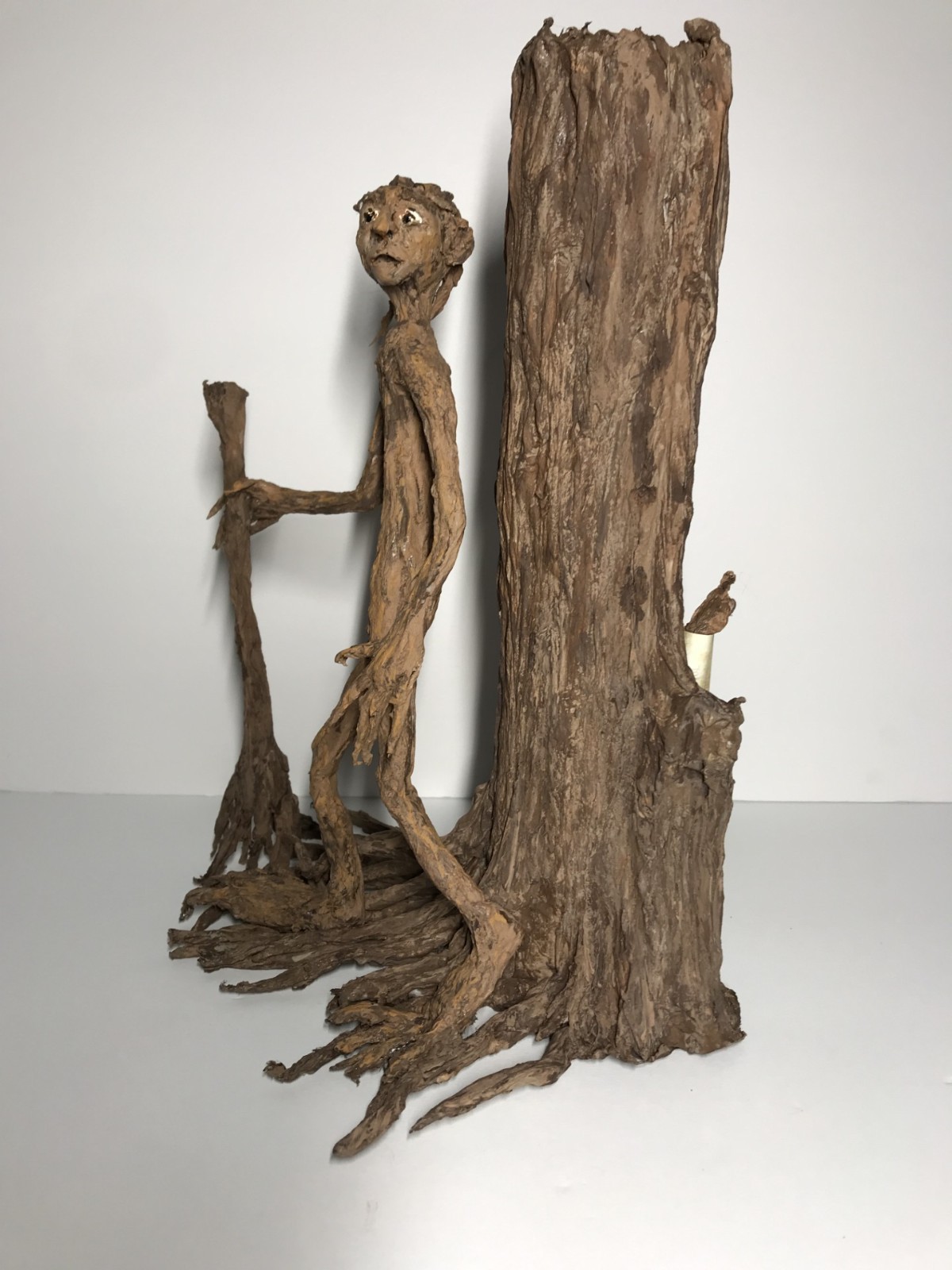 OOAK 12″ Fantasy Forest Tree Being Creature Home Accent Shelf Display