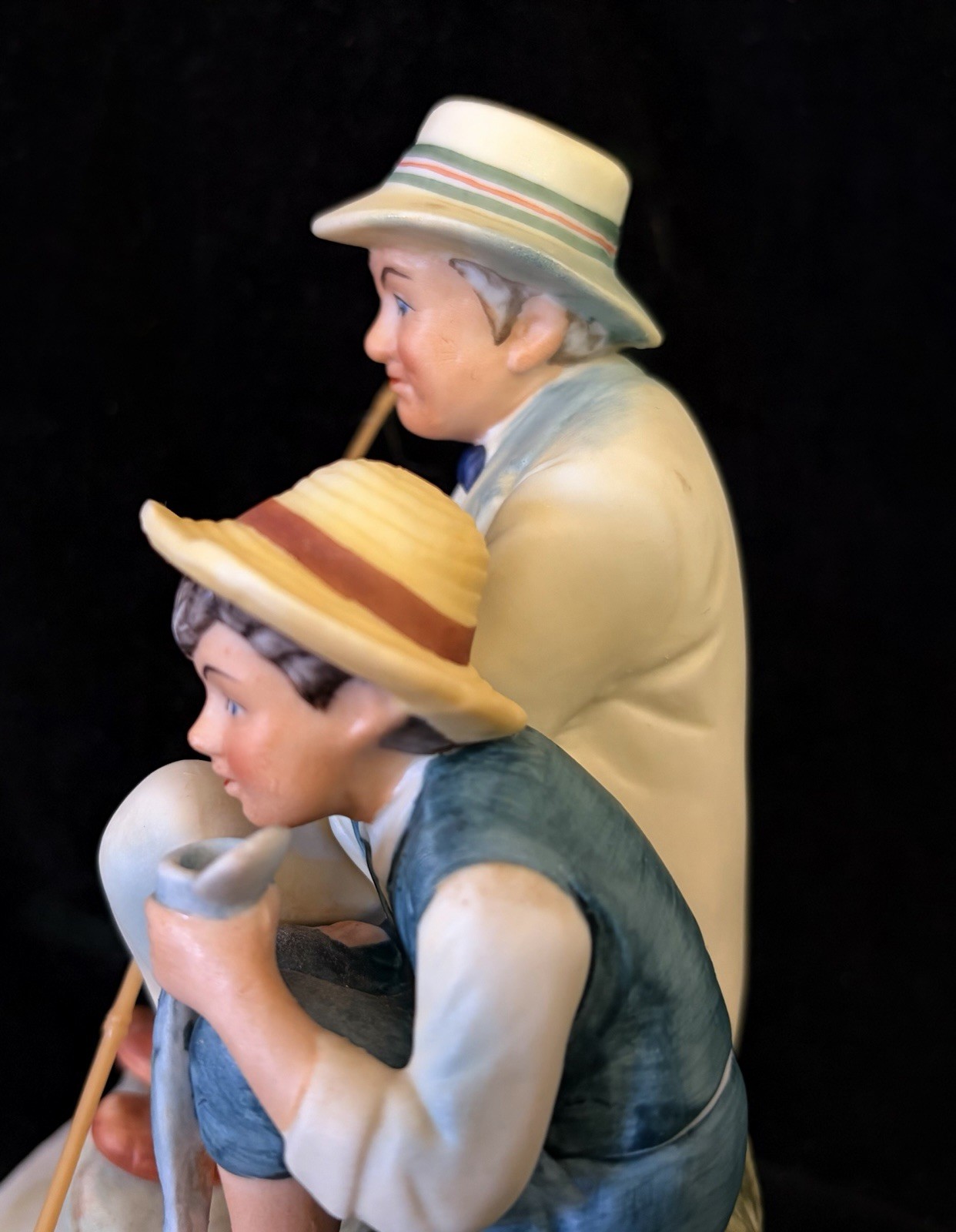 1974 Norman Rockwell Summer “Old Mill Pond” Porcelain Figurine #405