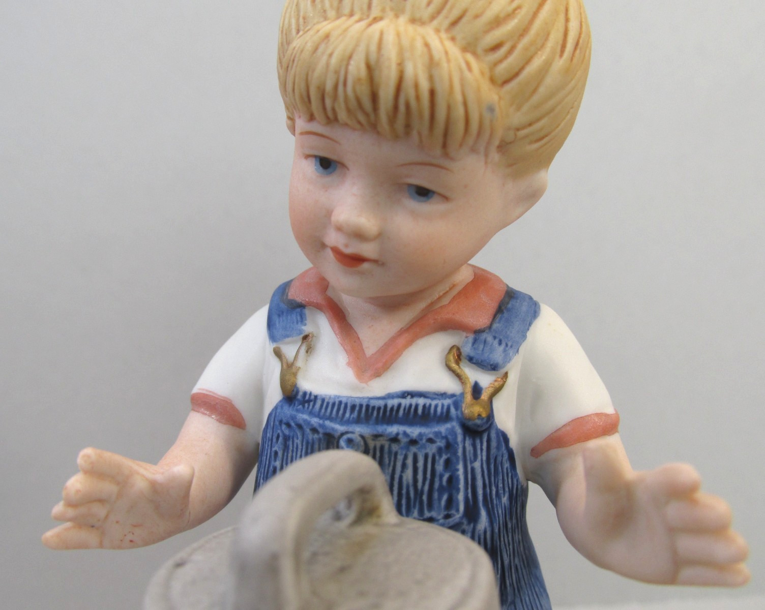 Set of 2 Homco/Home Interiors Denim Days “Morning Chores” Figures – #1501 – 1985