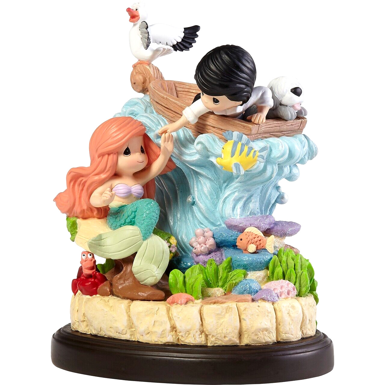 PRECIOUS MOMENTS Musical Figurine LITTLE MERMAID ARIEL ERIC Love Music B G1N