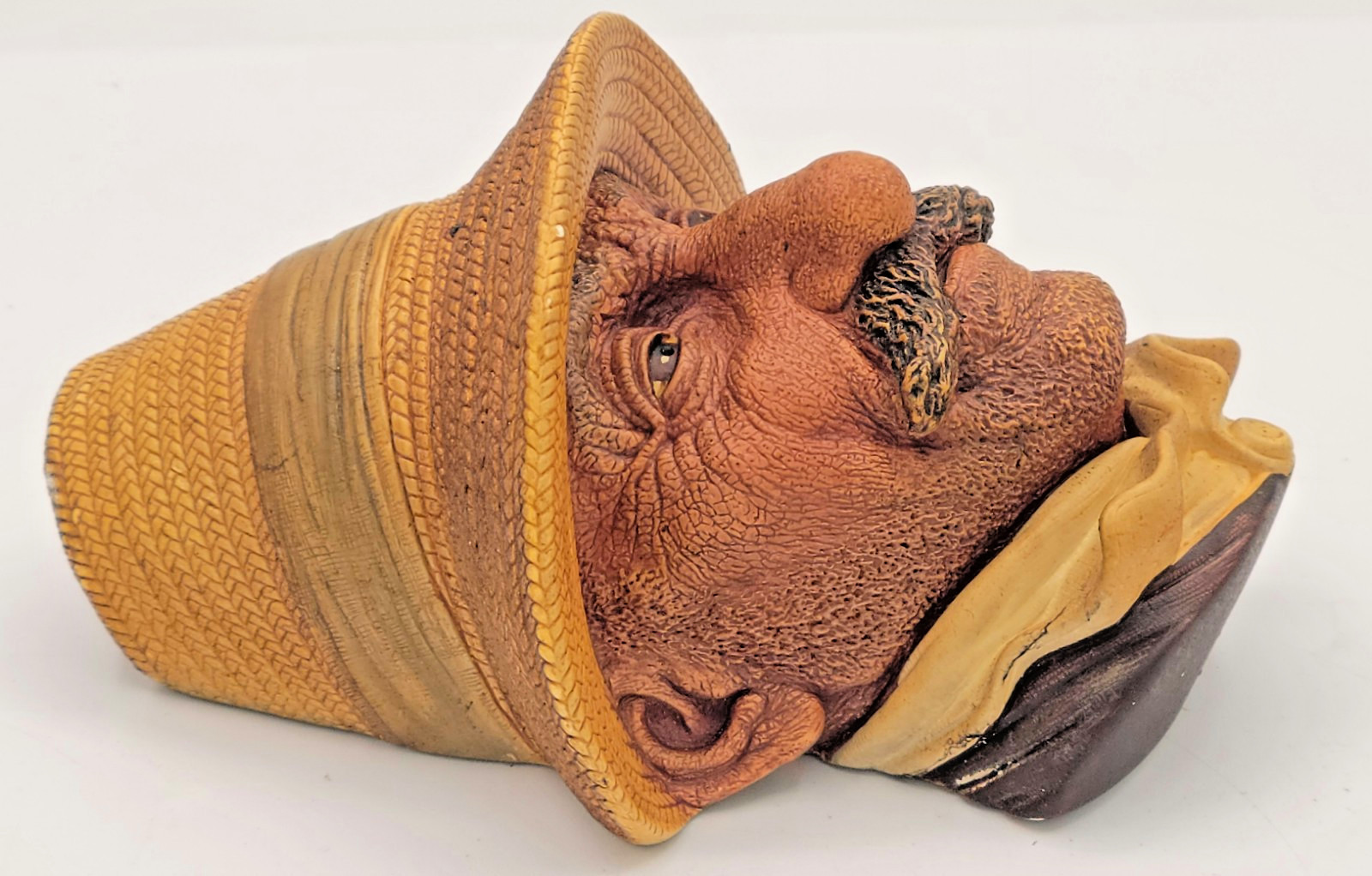 Bossons ROMANIAN Chalkware 3d Head Wall Hanging Bust Congleton England Vintage