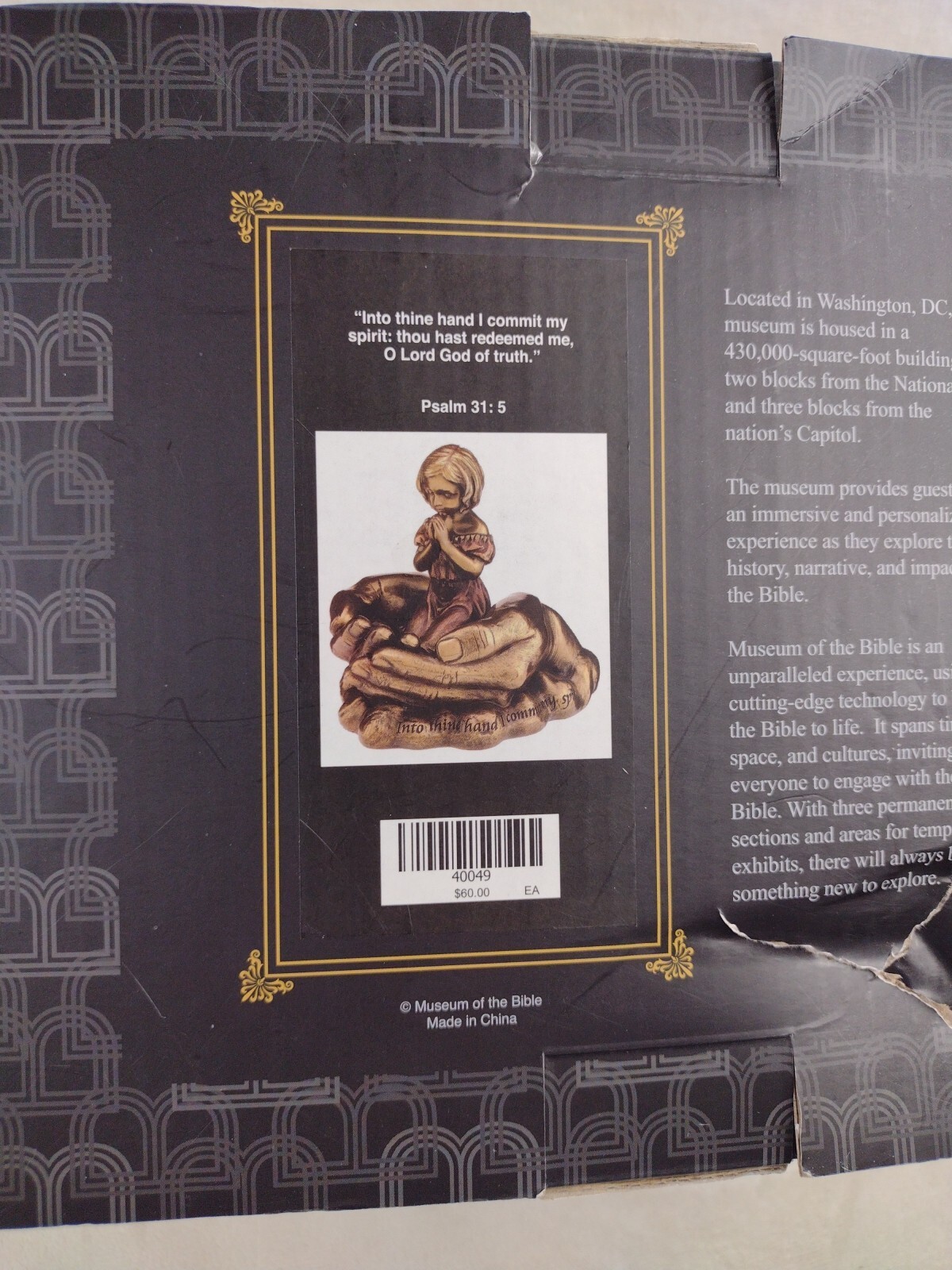 Museum of the Bible Praying Girl Statue Christian First Communion Gift Veronese
