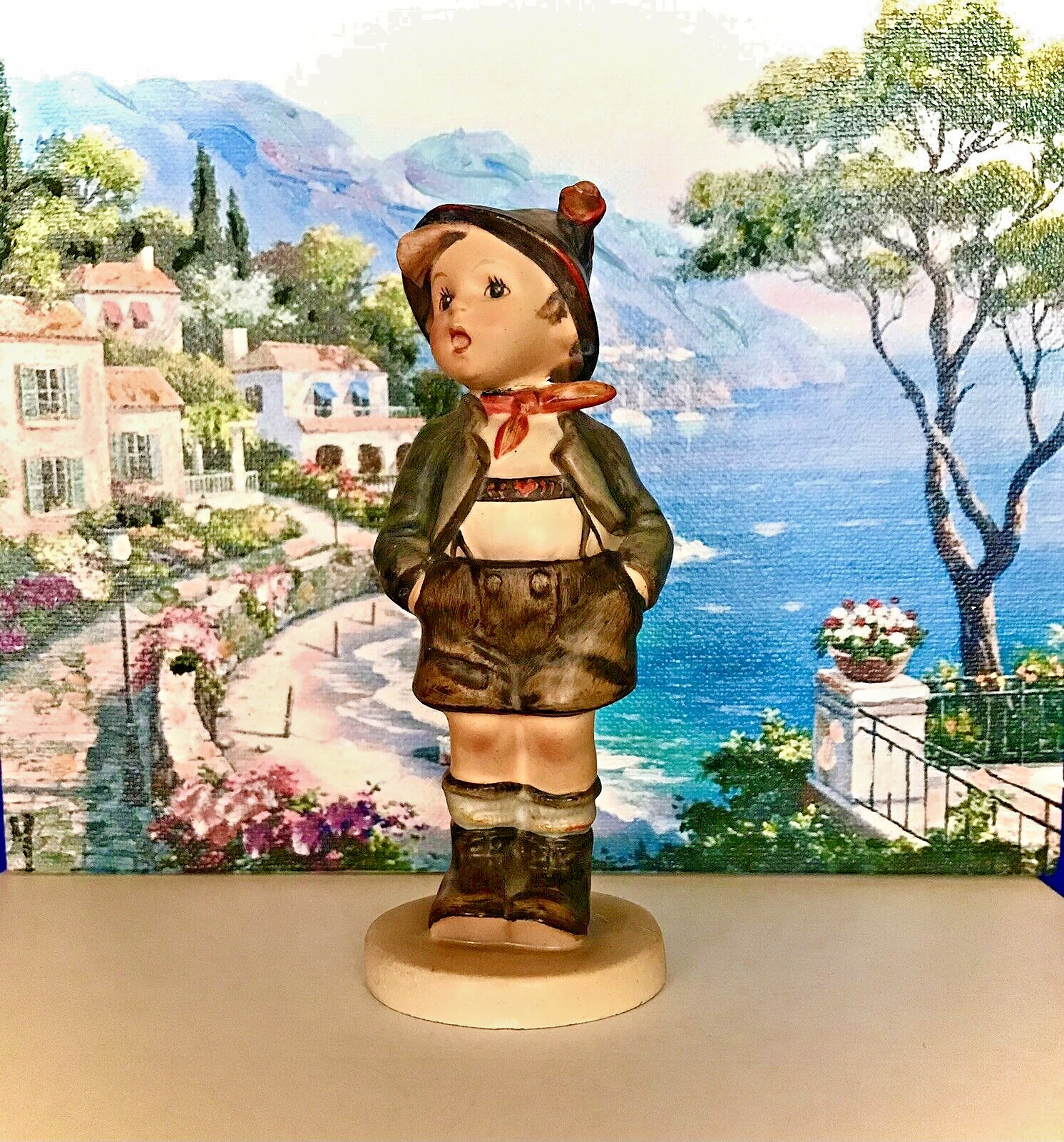 BROTHER #95 TMK1 Crown No TMK “Green Coat” 5 1/2″ Tall Goebel Hummel Repaired