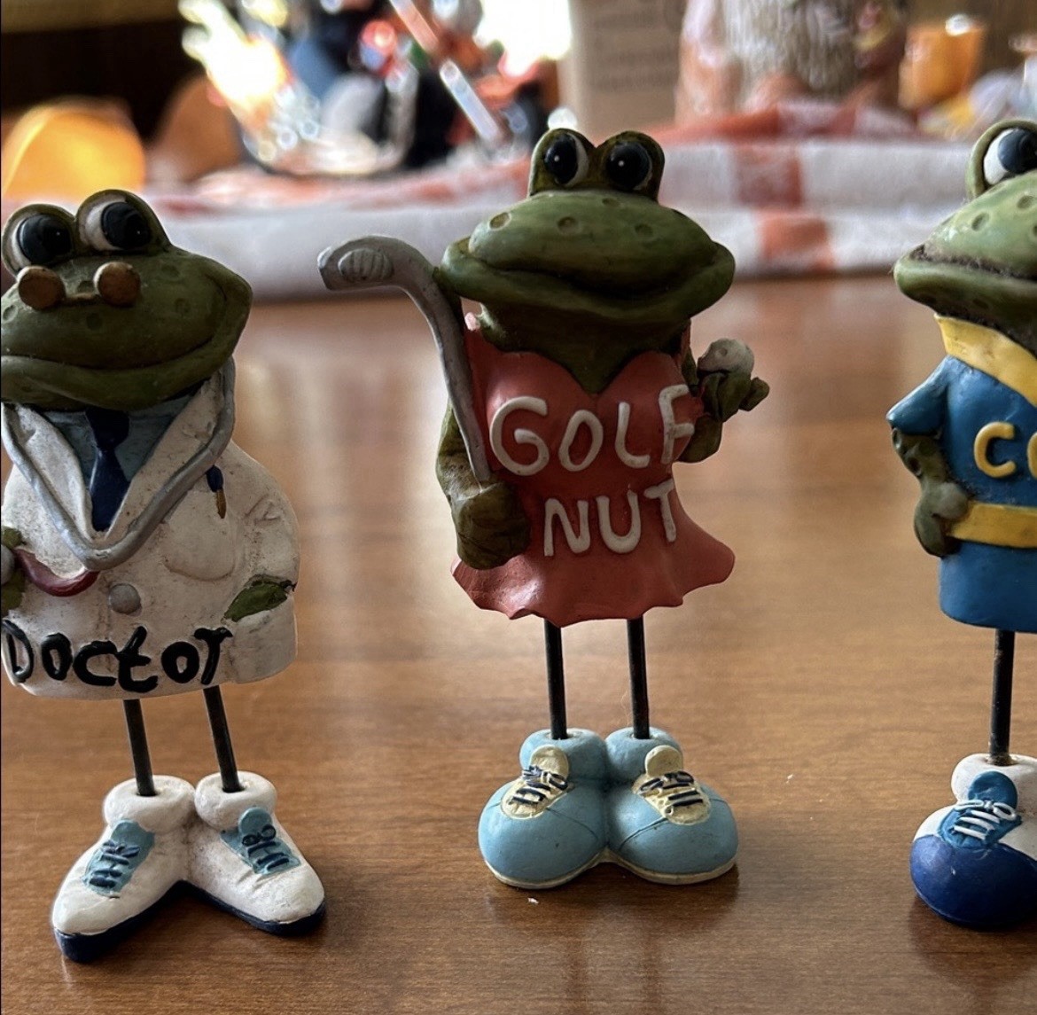 Frog Figurine Set Nurse Doctor Golf Nut Coach Police