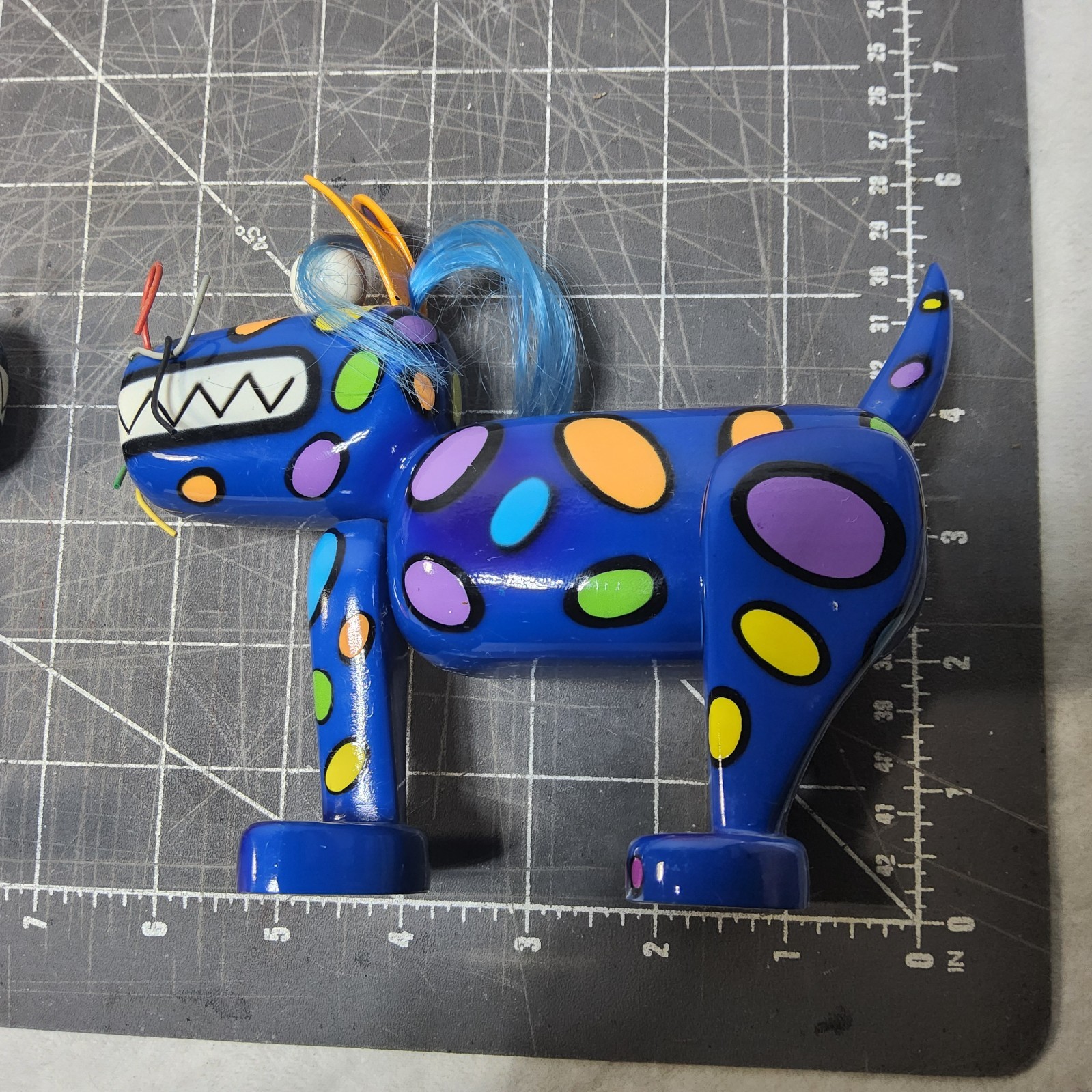 2 vintage design by drew ellwood for miracle dreams animal blue dogs figures 90s