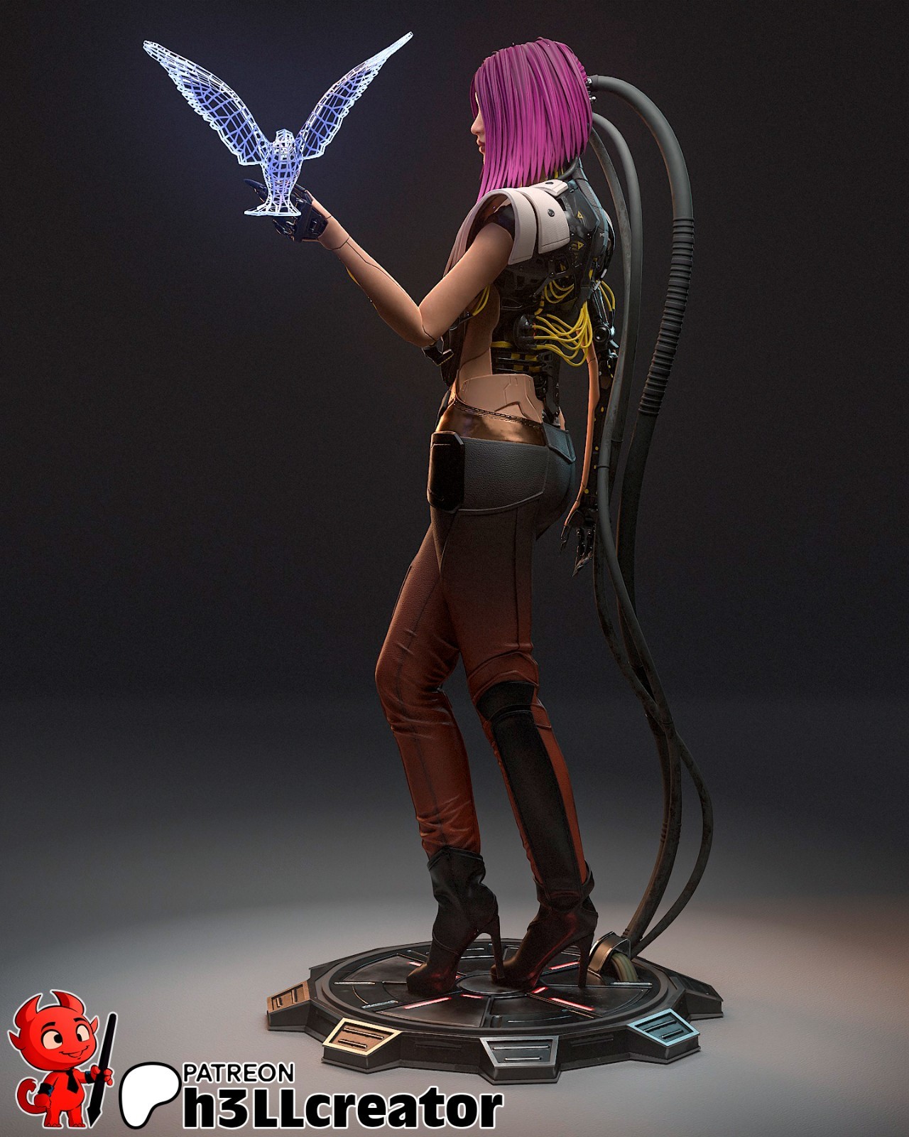 Songbird Figurine Cyberpunk 2077 Hand Painted Model / DIY Kit 19pcs