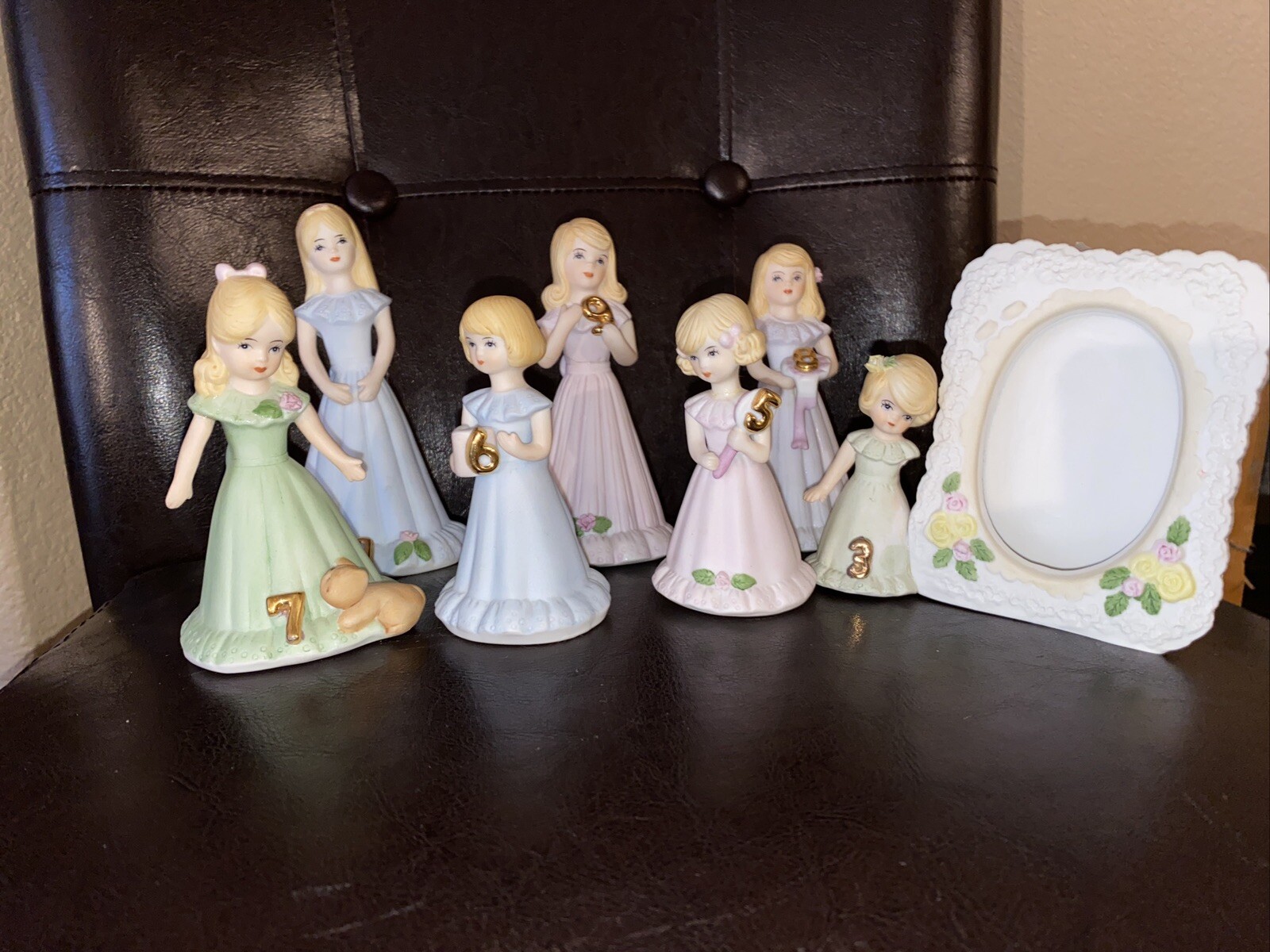Enesco Growing Up Birthday Girls – Lot of 7; 3, 5, 6, 7, 8, 9, 10