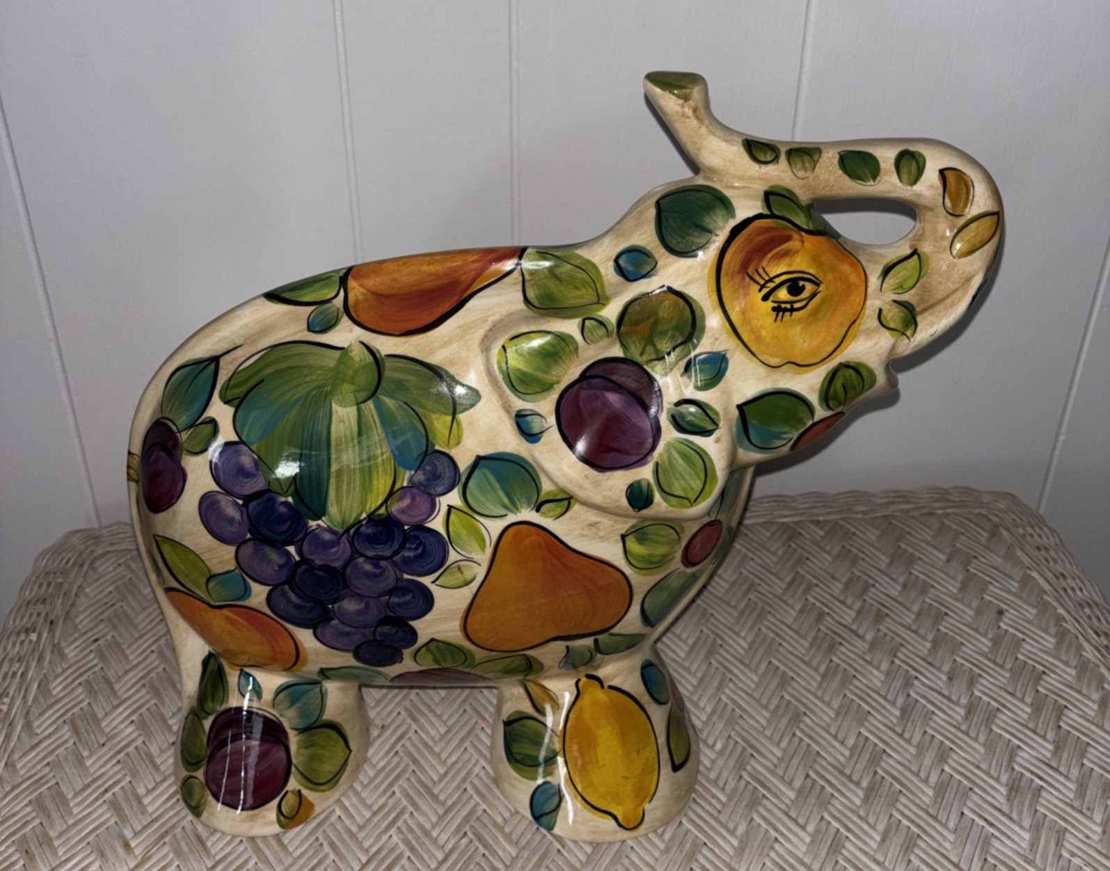 Turov Art 1999 Large Ceramic Limited-Edition Elephant Signed 14″H x 17″W