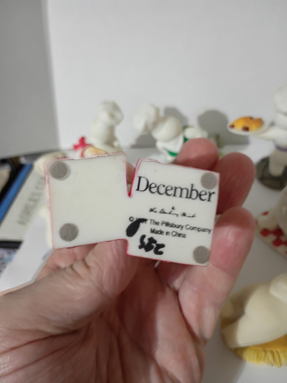 Vintage 1997 Danbury Mint Christmas Doughboy Calendar Month Figurine Lot Of 7