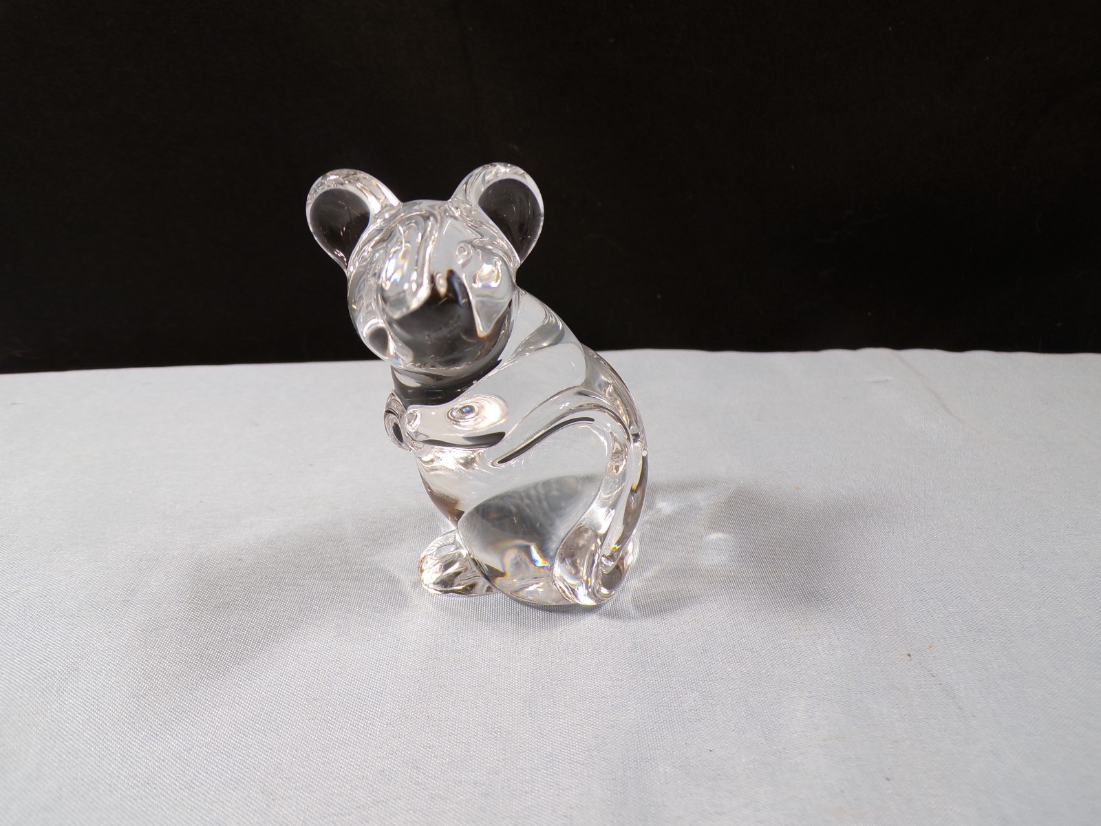 Daum Clear Crystal Mouse Figurine