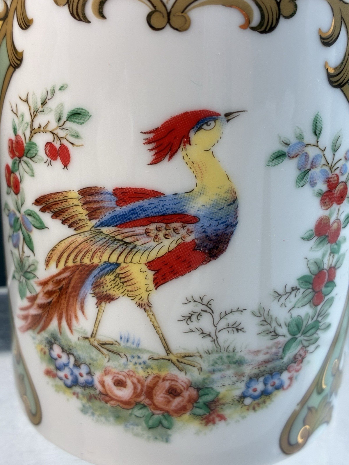 2 Late 20th Century Decorative Ceramic Mugs, Adrea Sadek, Preservation Society