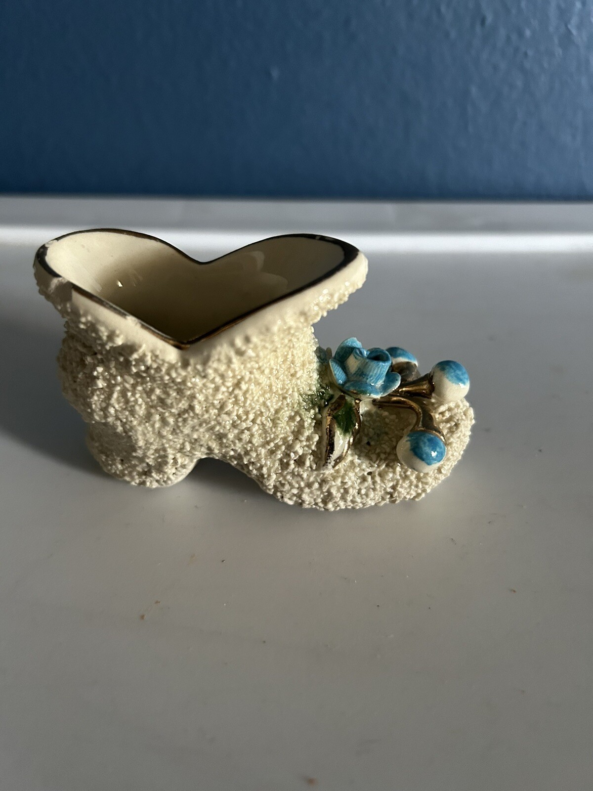 LAVA/FLORAL Pattern Vintage Shoe Figurine , 3″ X 1.5″