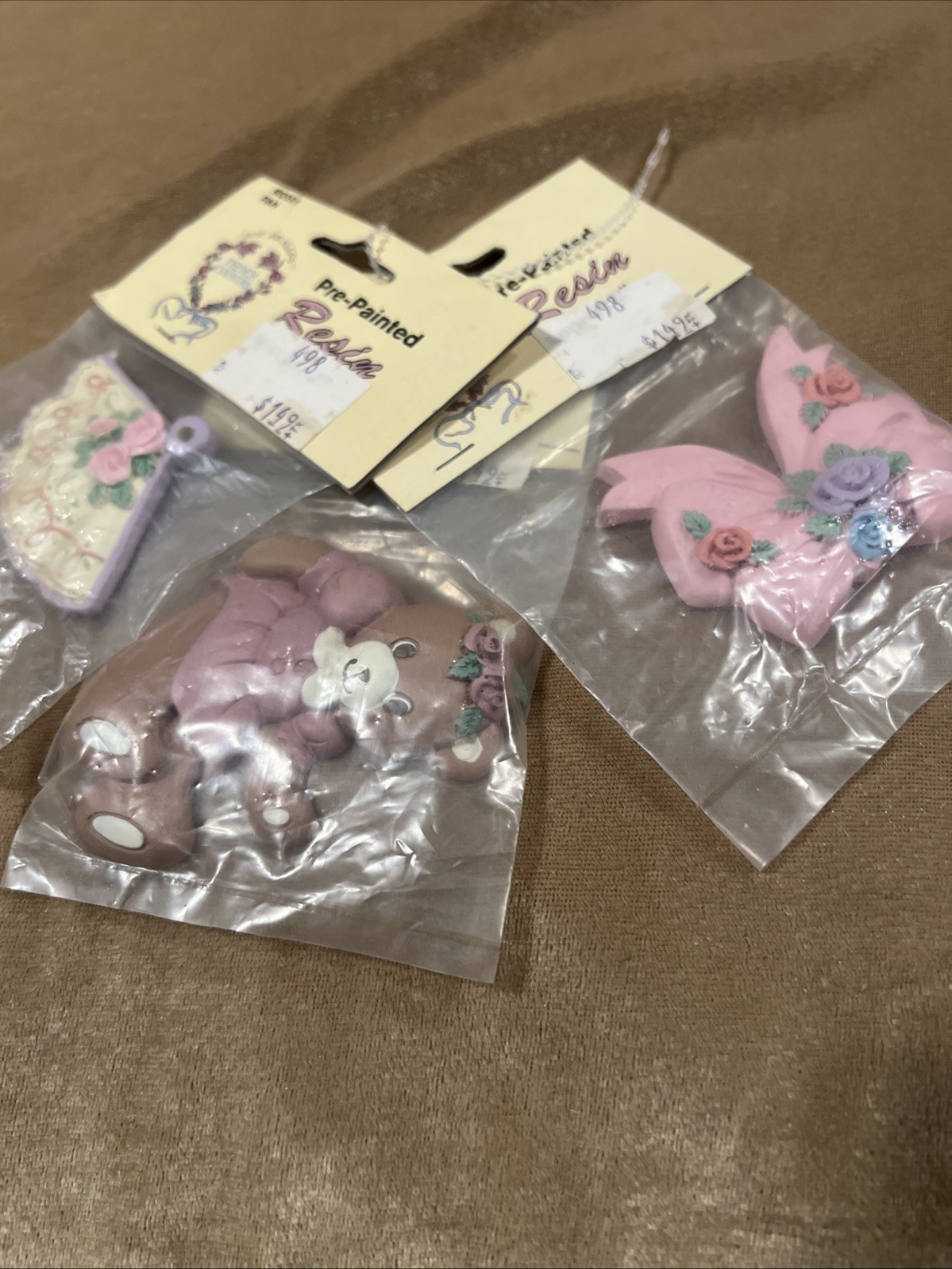 Vintage 1988 French Country Pre Painted Resin Crafting pieces