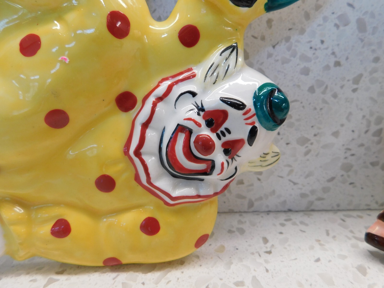 Set of Two Vintage Yona Originals Wall Art Ornament Clowns C1956 Japan