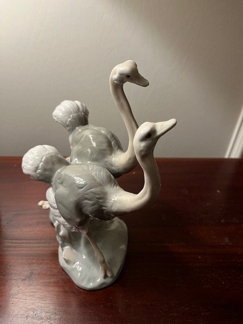 Lladro Ostriche Vintage Rare Retired Fulgencio Garcia Porcelain Figurine Statue