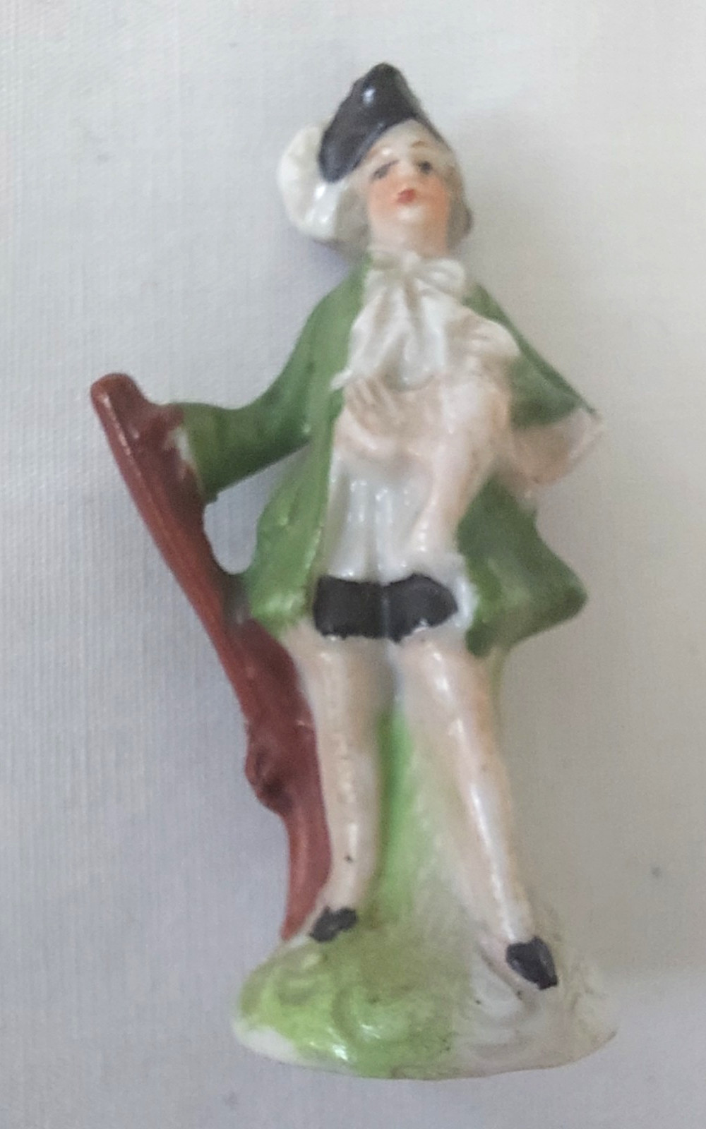 Lot 2 VTG Porcelain Figurines Victorian Man & Woman Japan Colonial Hand Painted
