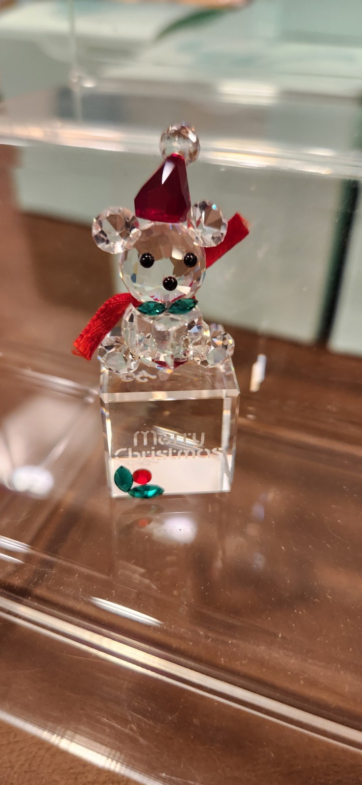 The Crystal World 2002 Merry Christmas Teddy 758
