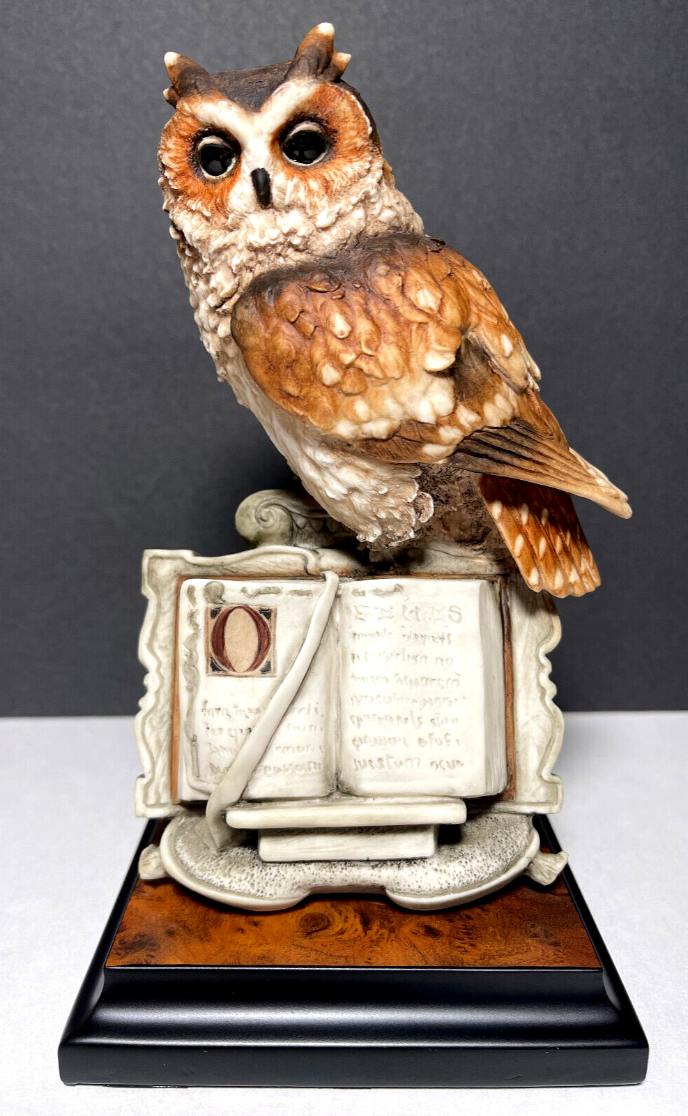 Giuseppe Armani Porcelain Wise Owl 0207S Sculpture Florence Figurine Italy