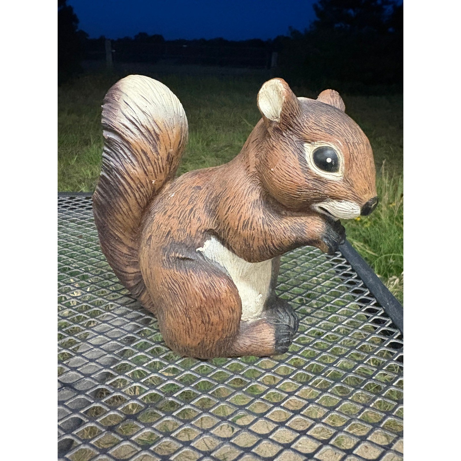 Vintage Art Line 1991 Squirrel Garden Statue Figurine Model 6017 Brown 6.5 Inch