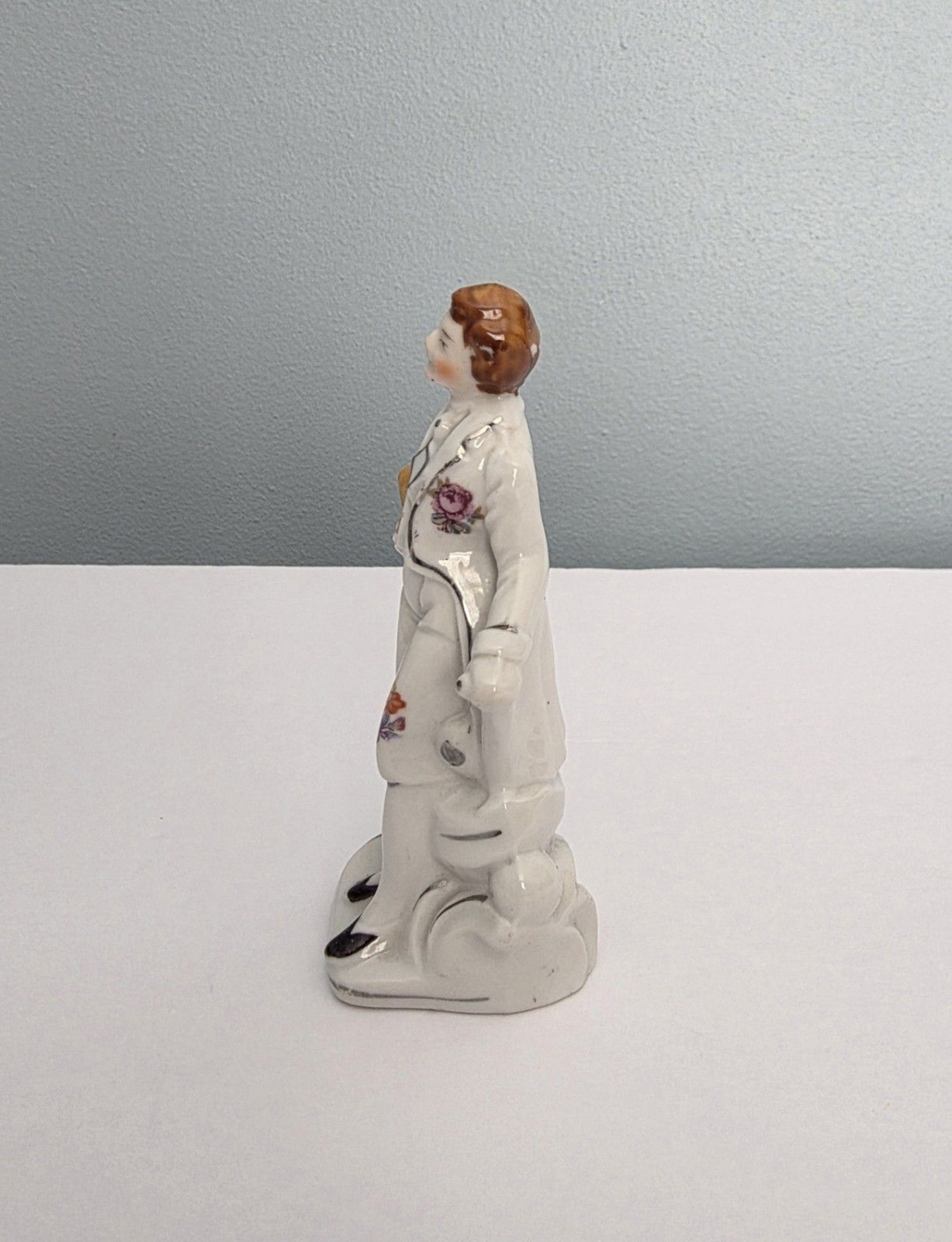 Antique Vintage Hand Painted Victorian Colonial Gentleman Made In Japan 5 Inches