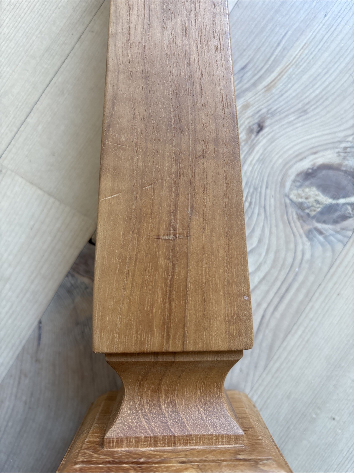 Hand Carved Wooden Obelisk