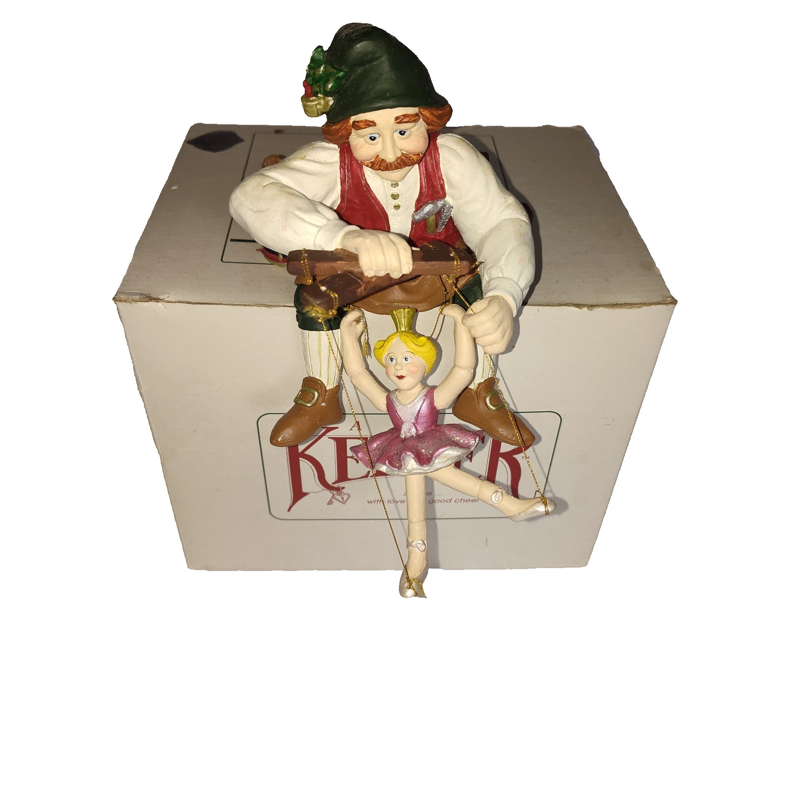 VTG 1990s Shenandoah Designs The Keeper Of Christmas Puppeteer Figurine Box
