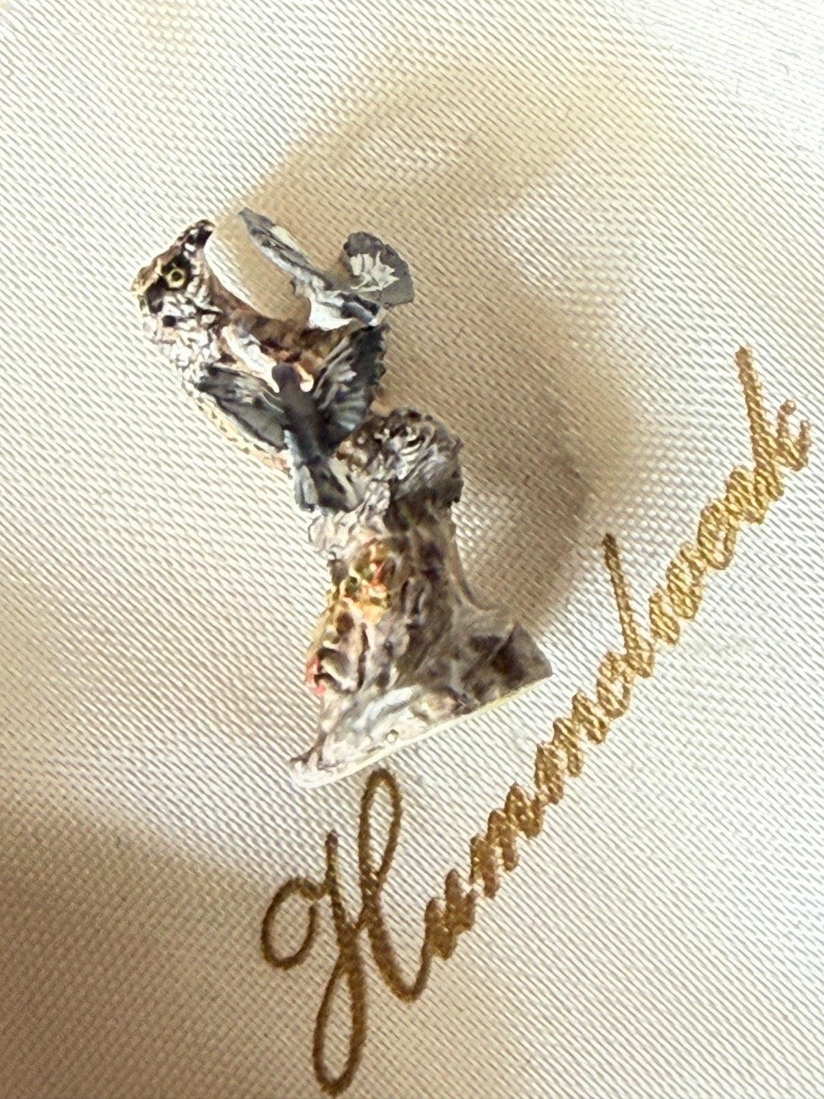 Olszewski Miniature “Owl Encounter” Figurine Statue Dollhouse Miniature 1:12