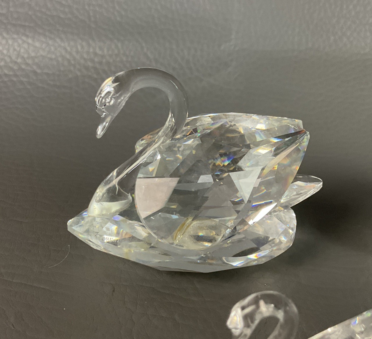 Swarovski Crystal 2 Swan & 2 Babies Set