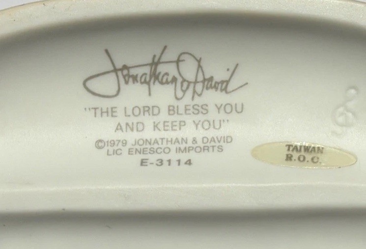Precious Moments E-3114 The Lord Bless You Keep You 1991 Vessel Mark Wedding