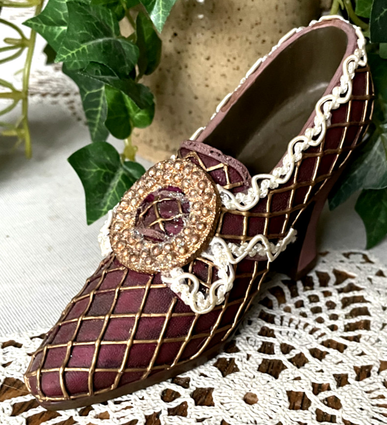 GANZ – VICTORIAN BOUDOIR SHOE – MAROON
