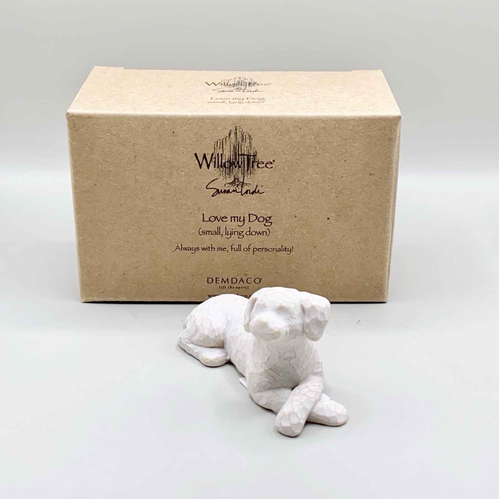 Willow Tree “Love My Dog (Small, Lying)” Figurine 27790