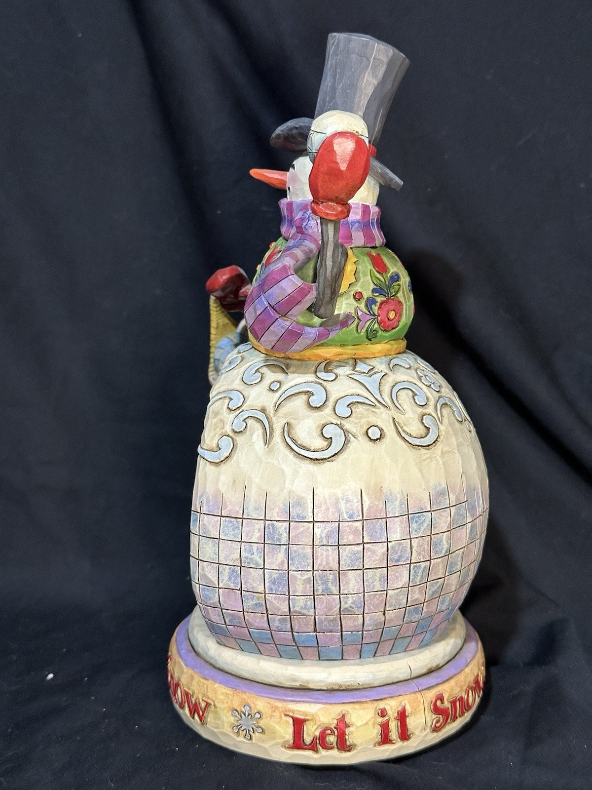 Jim Shore “The Fun Just Snowballs” Lighted Rotating Music Box RARE NIB