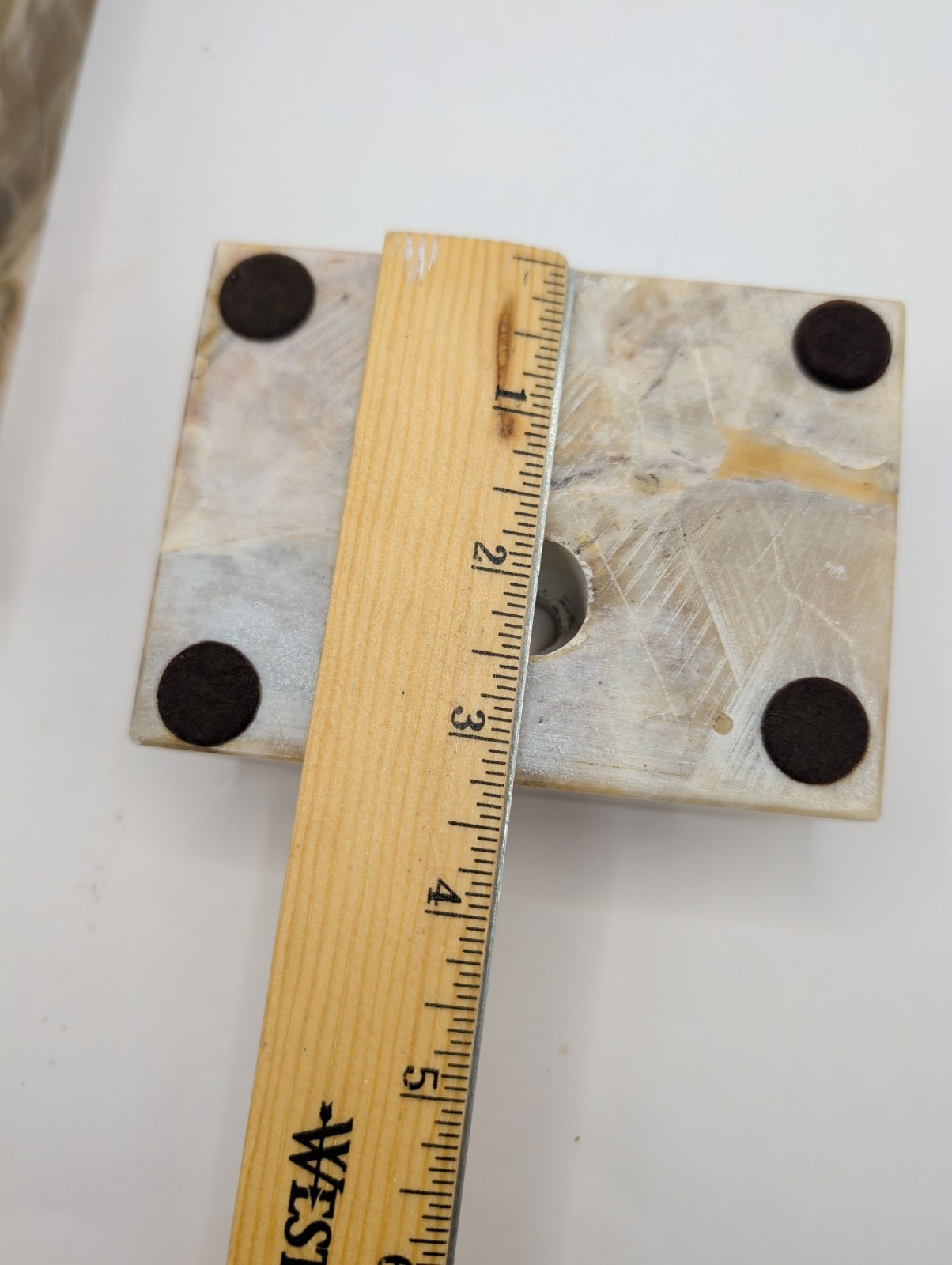 Vintage Onyx Marble Stone Pedestal Trophy Base Display Stand Column Heav