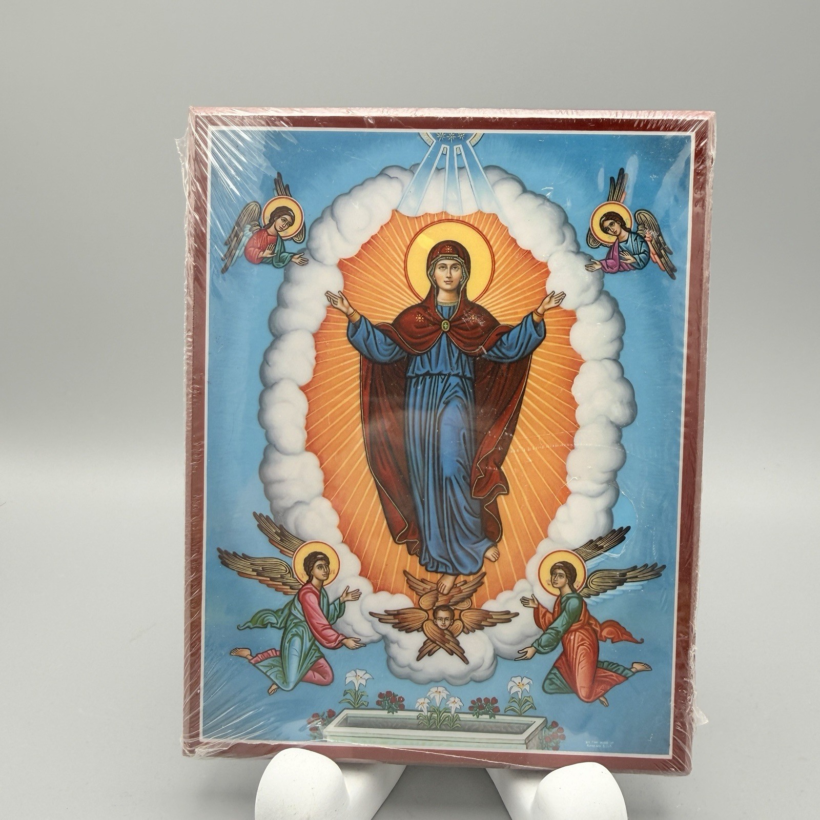 MONASTERY ICON “THE ASSUMPTION- WINDOWS INTO HEAVEN – EXCELLENT NEW 4×6”