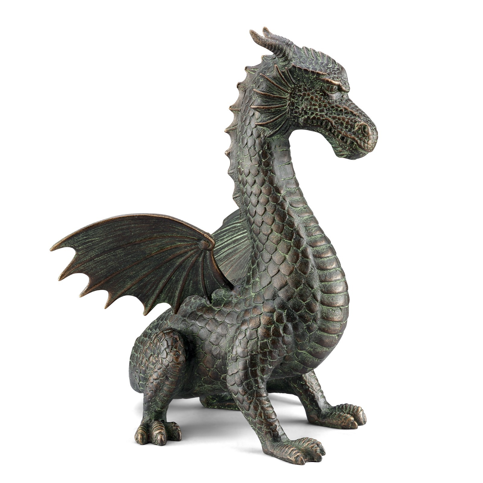 Winged Dragon Aluminum Fantasy Sculpture Gothic Decor Mythical Creature Statue