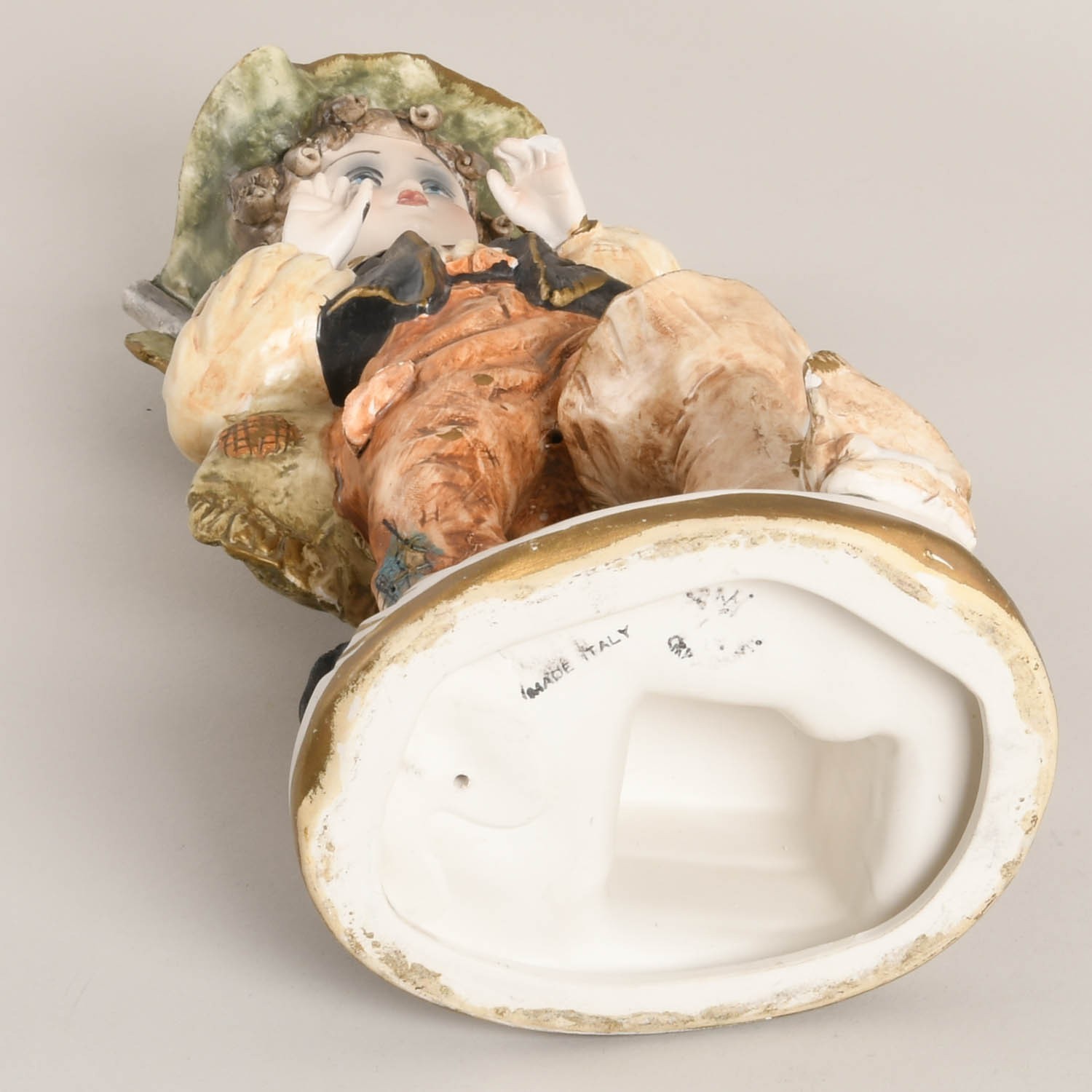 Capodimonte-Peasant Youngster-Porcelain Figurine 13.5″ Made in Italy