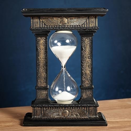Veronese 7.1″ Egyptian Winged Sun Columns Resin Sand Timer, 5-Minute